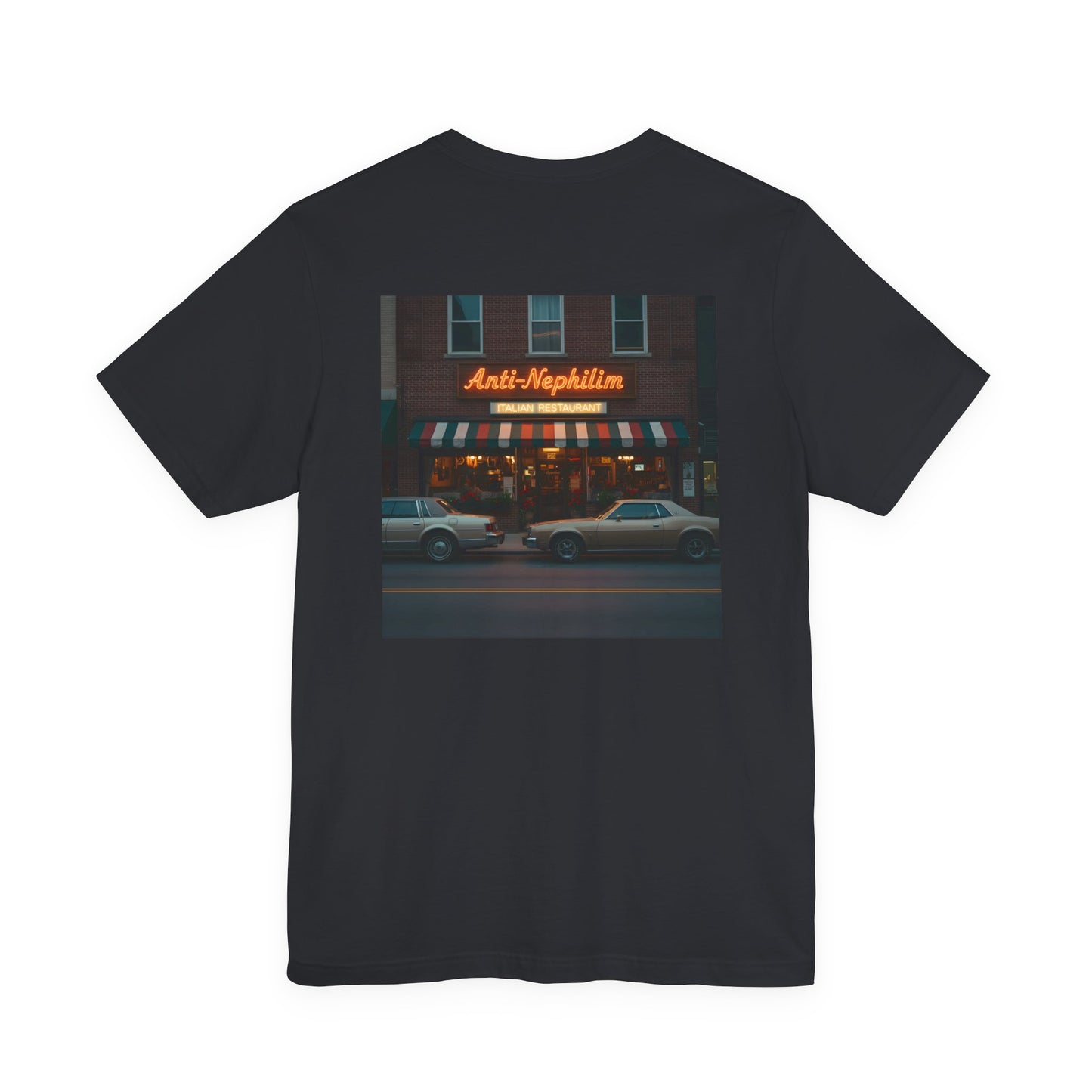 Retro neon NYC Italian anti nephilim t shirt (unisex), Kirk Ave. Apparel