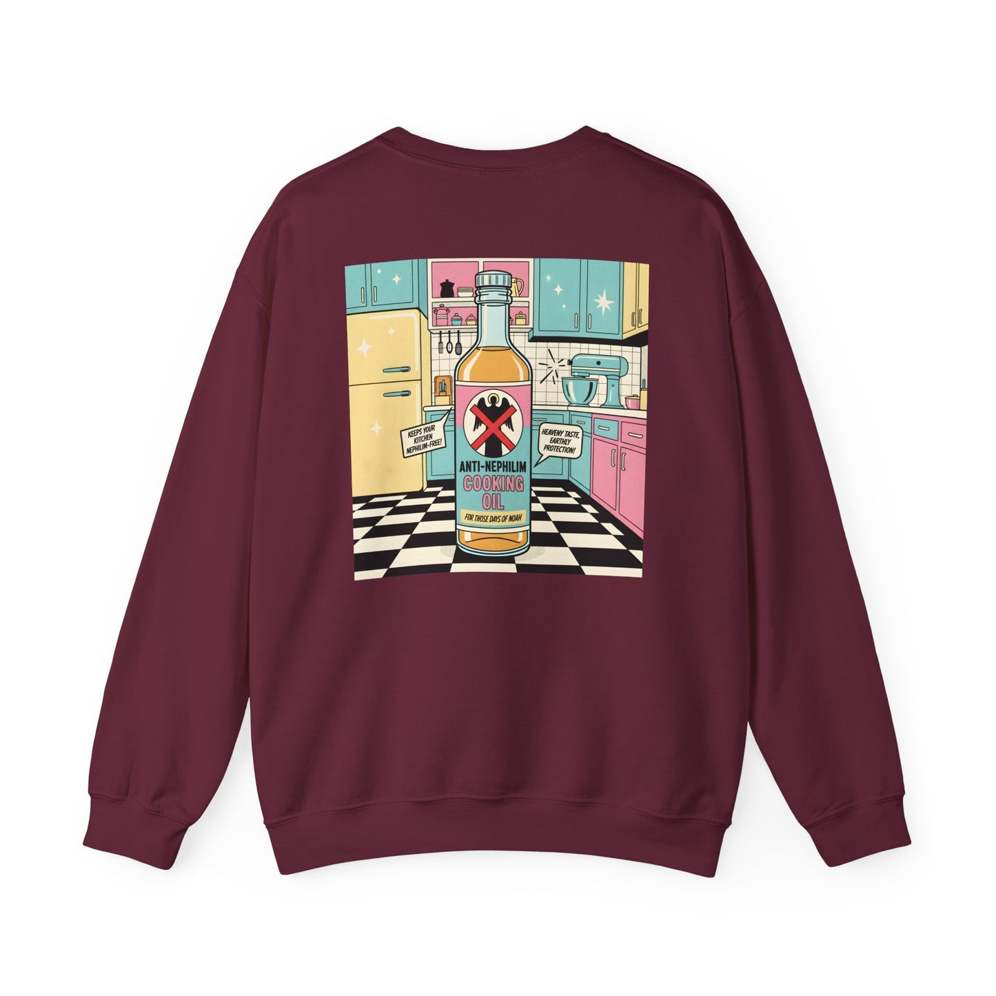 Retro kitchen anti nephilim sweatshirt (unisex), Kirk Ave. Apparel