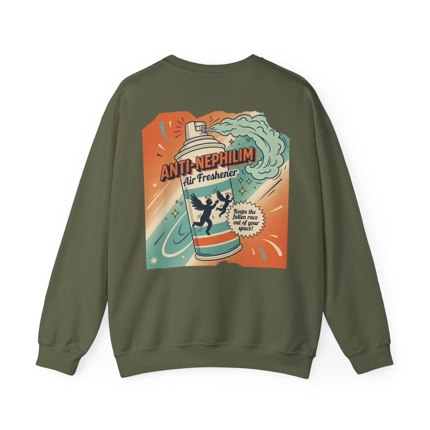 Retro anti nephilim air freshener sweatshirt (unisex), Kirk Ave. Apparel