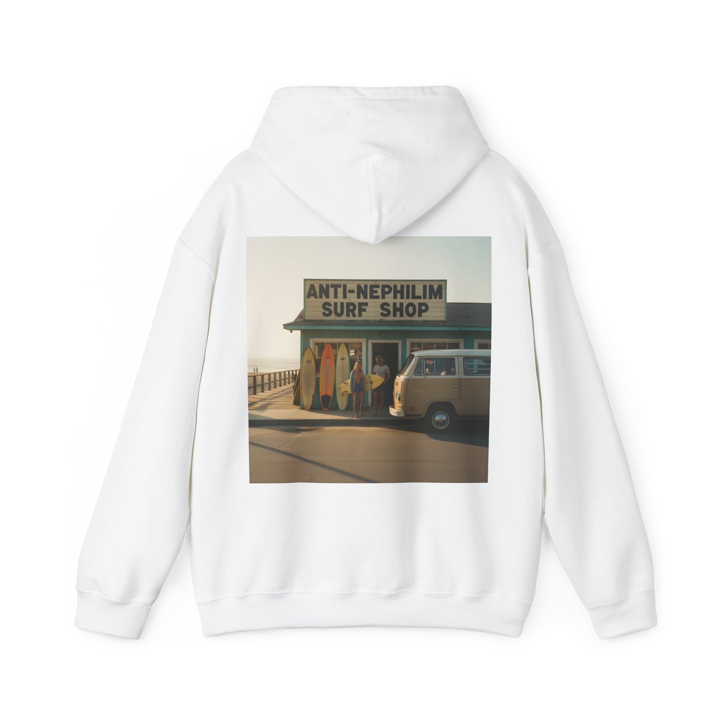 Retro surf anti nephilim hoodie (unisex), Kirk Ave. Apparel
