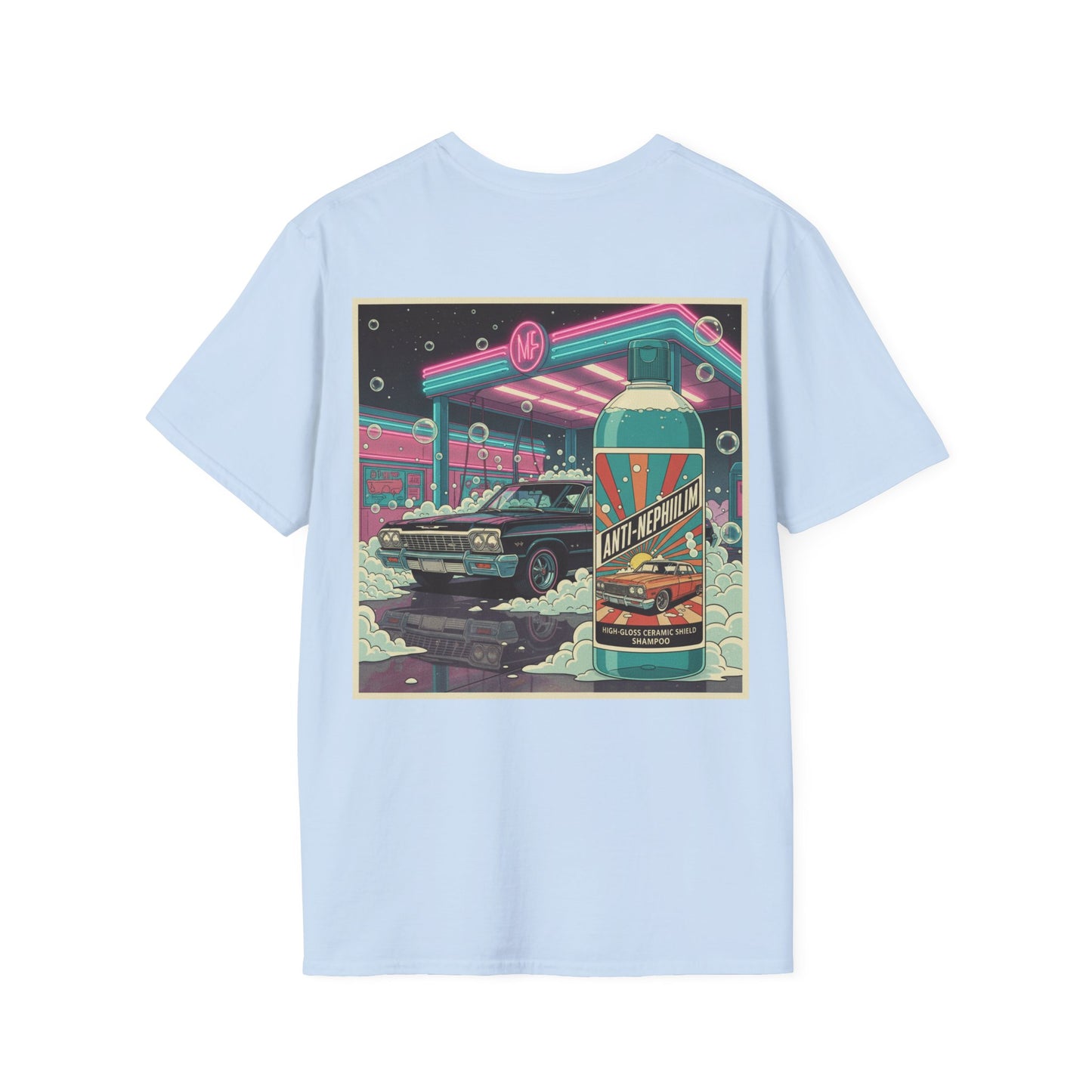 Retro neon car wash t shirt - Kirk Ave. Apparel
