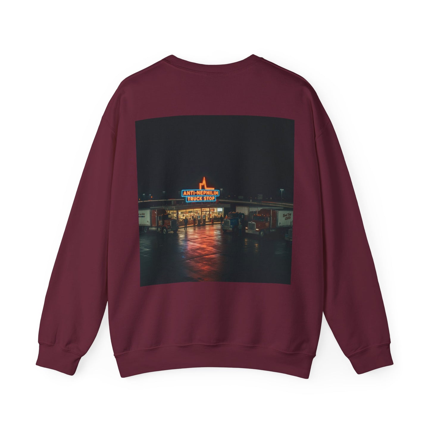 Retro truck stop anti nephilim sweatshirt (unisex), Kirk Ave. Apparel