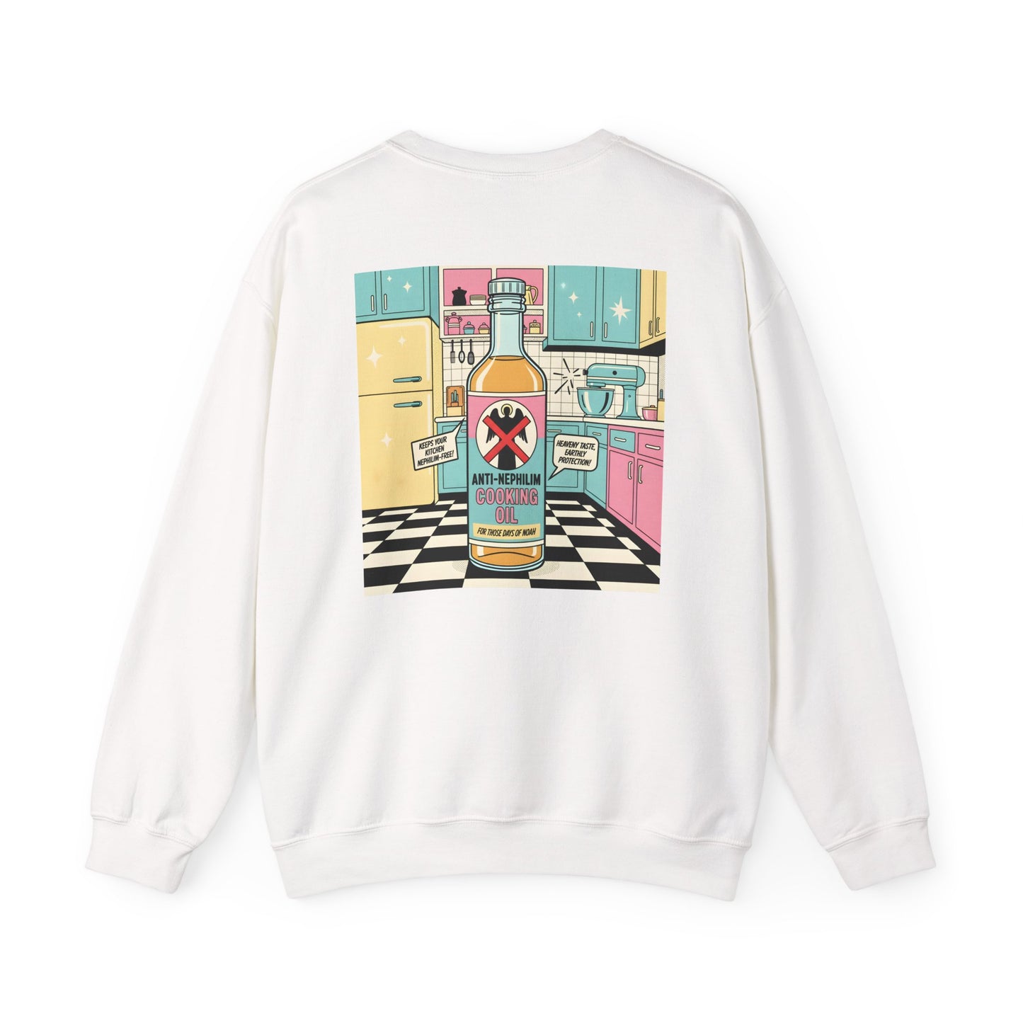 Retro kitchen anti nephilim sweatshirt (unisex), Kirk Ave. Apparel