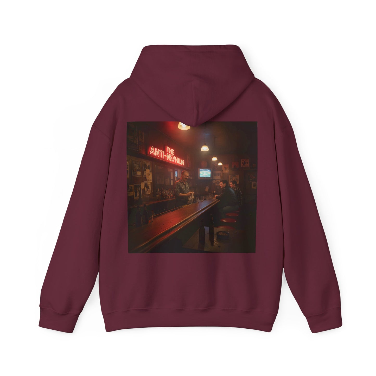 Retro neon dive bar anti nephilim hoodie (unisex), Kirk Ave. Apparel