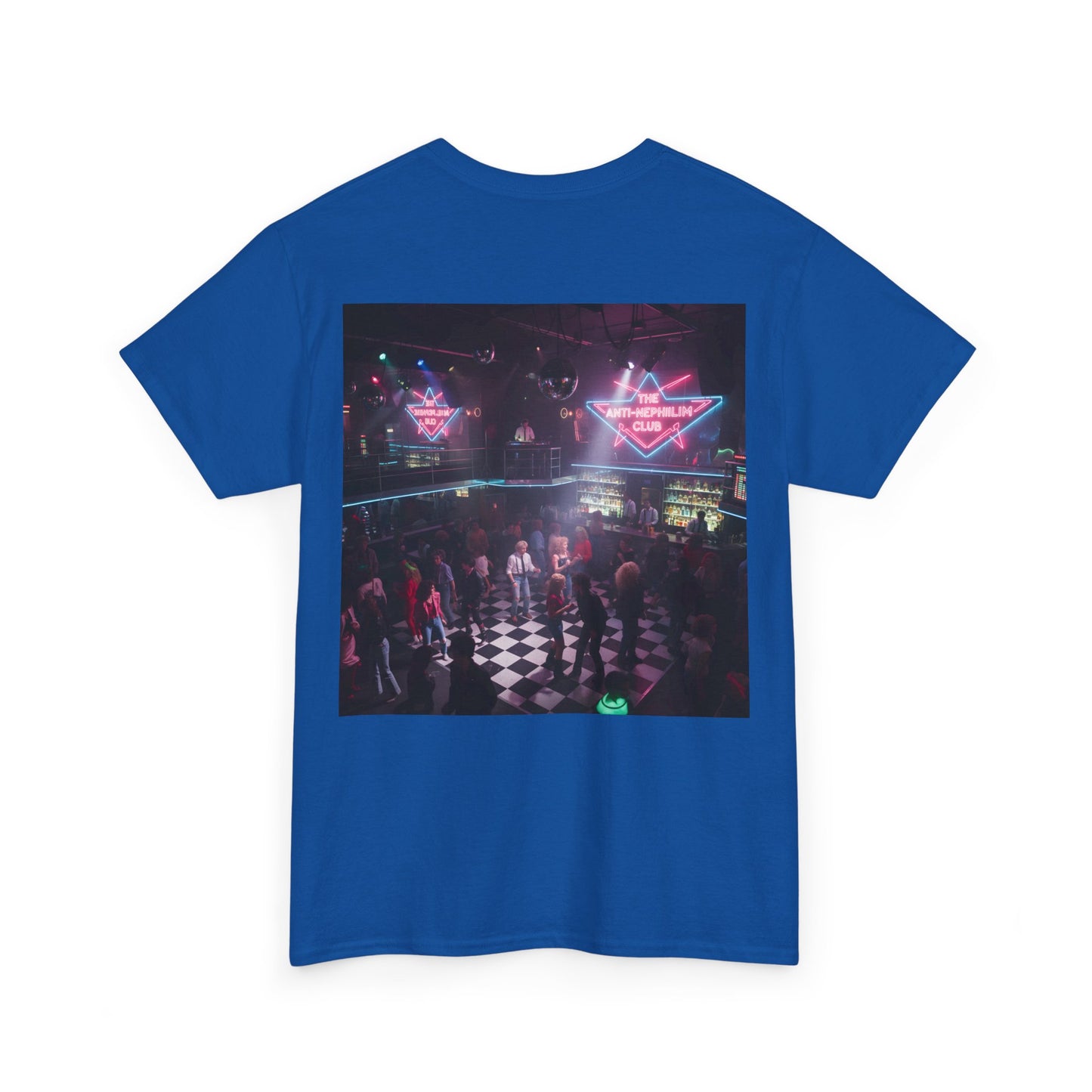 Neon 80s anti nephilim nightclub t shirt (unisex), Kirk Ave. Apparel