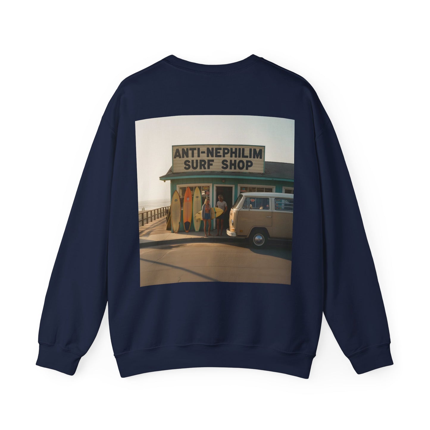 Retro surf anti nephilim sweatshirt (unisex), Kirk Ave. Apparel