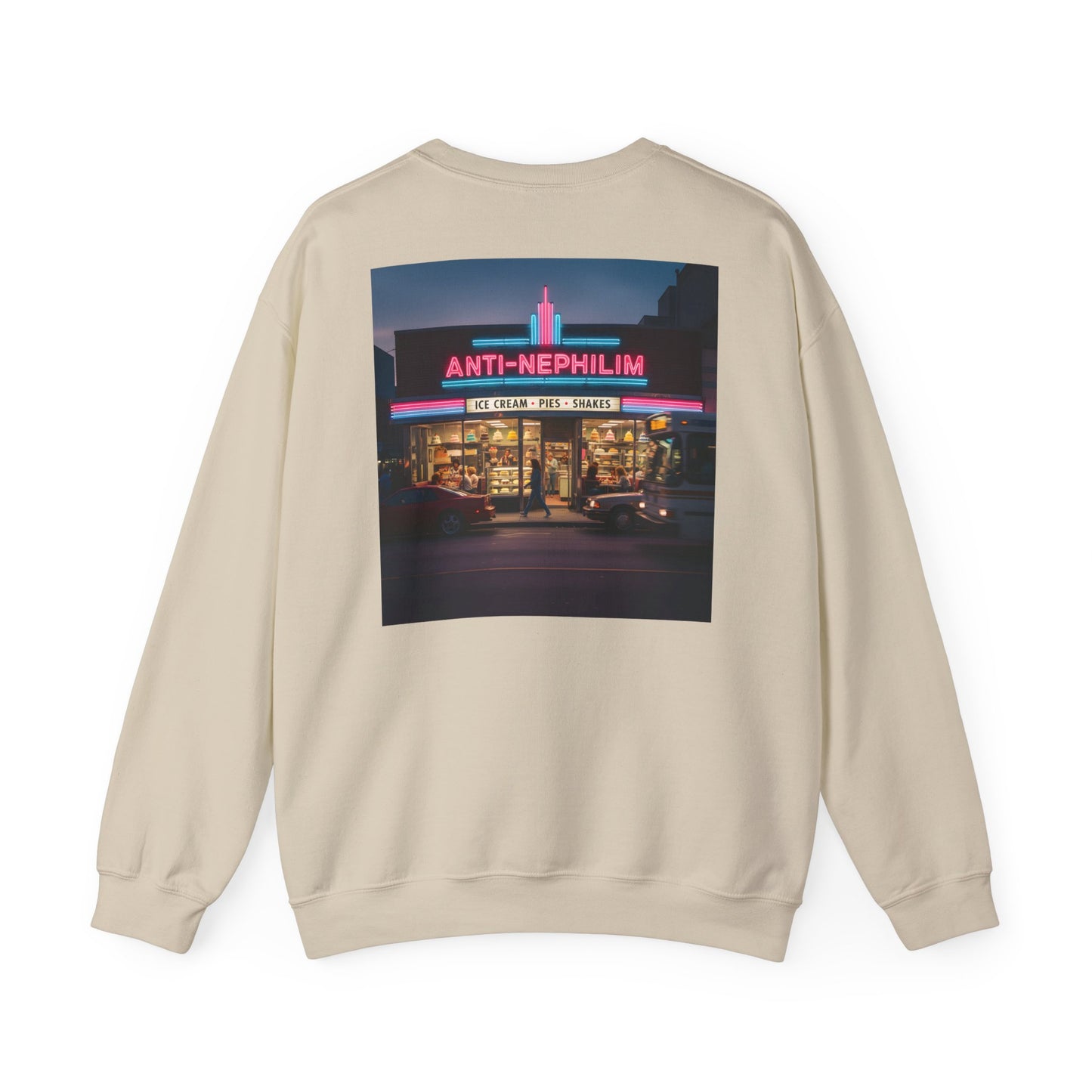 Retro dessert diner anti nephilim sweatshirt (unisex), Kirk Ave. Apparel