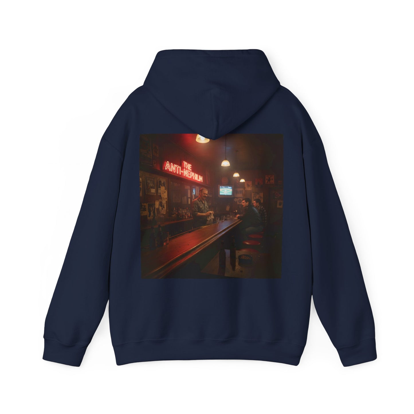 Retro neon dive bar anti nephilim hoodie (unisex), Kirk Ave. Apparel