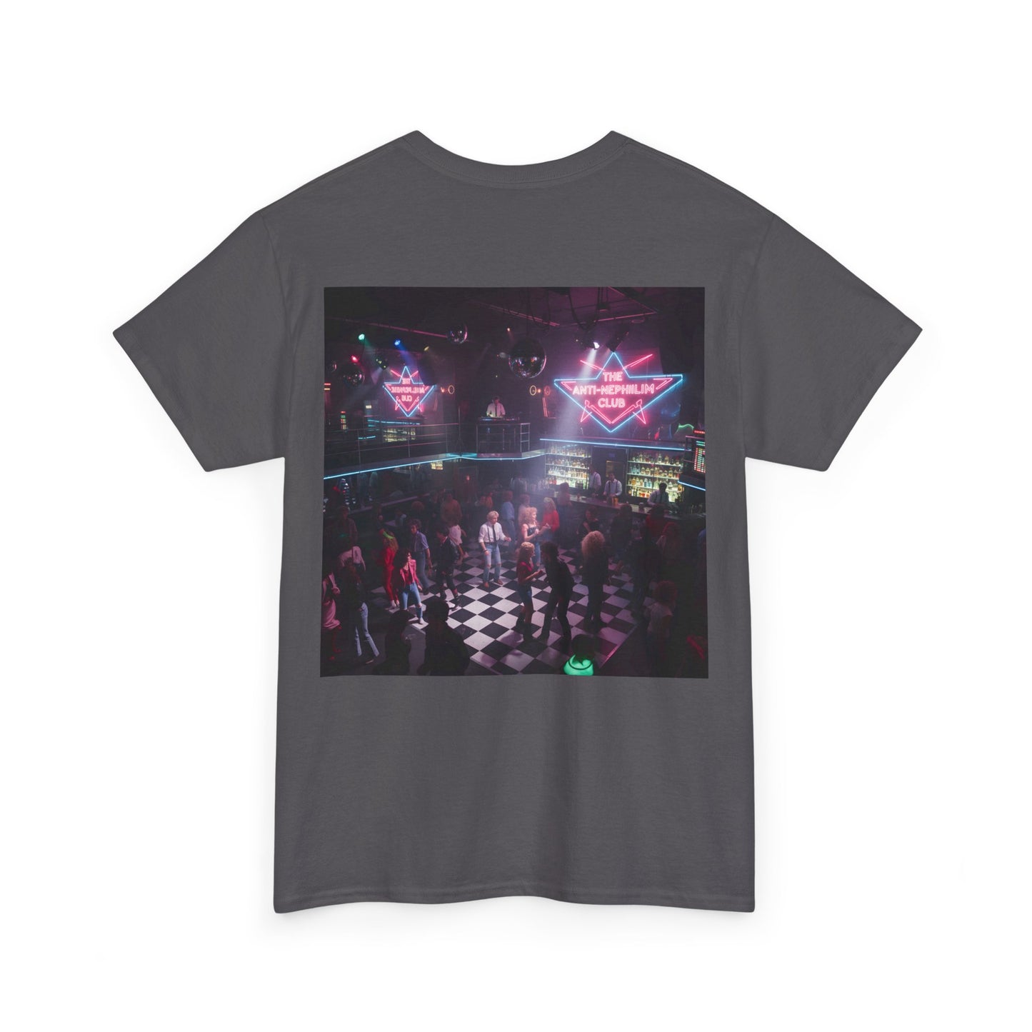 Neon 80s anti nephilim nightclub t shirt (unisex), Kirk Ave. Apparel