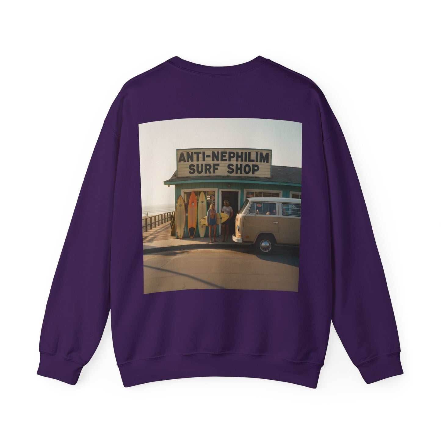 Retro surf anti nephilim sweatshirt (unisex), Kirk Ave. Apparel