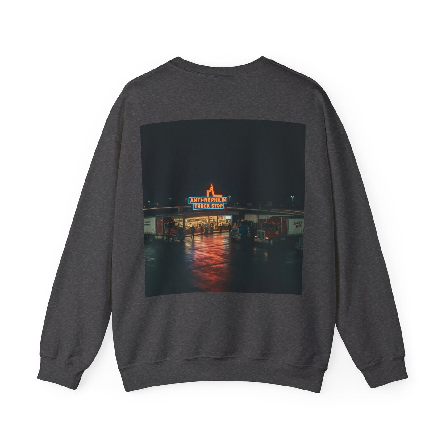 Retro truck stop anti nephilim sweatshirt (unisex), Kirk Ave. Apparel