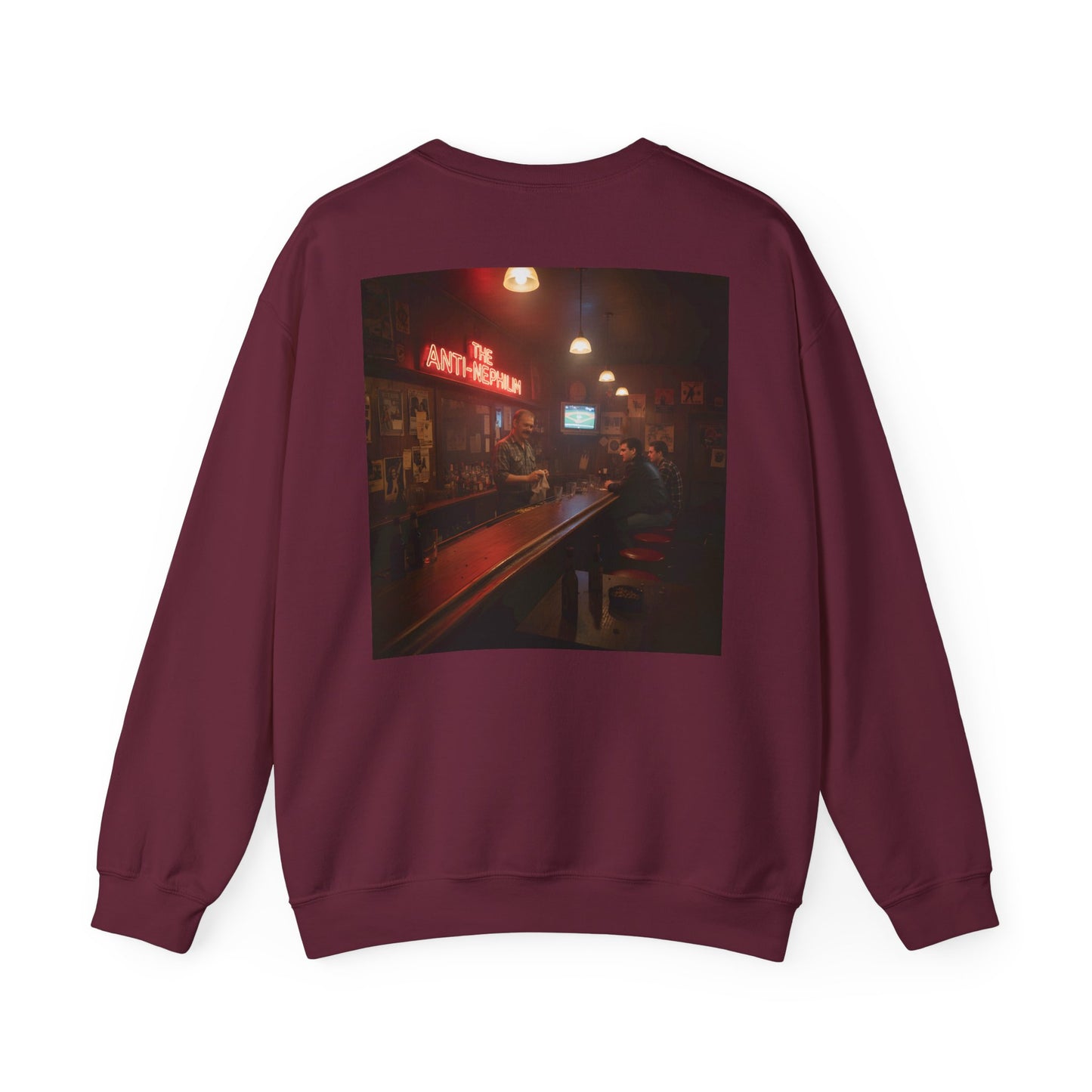 Retro neon dive bar anti nephilim sweatshirt (unisex), Kirk Ave. Apparel