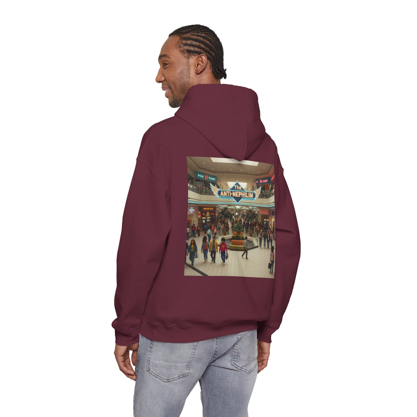 Retro mall anti nephilim hoodie (unisex), Kirk Ave. Apparel