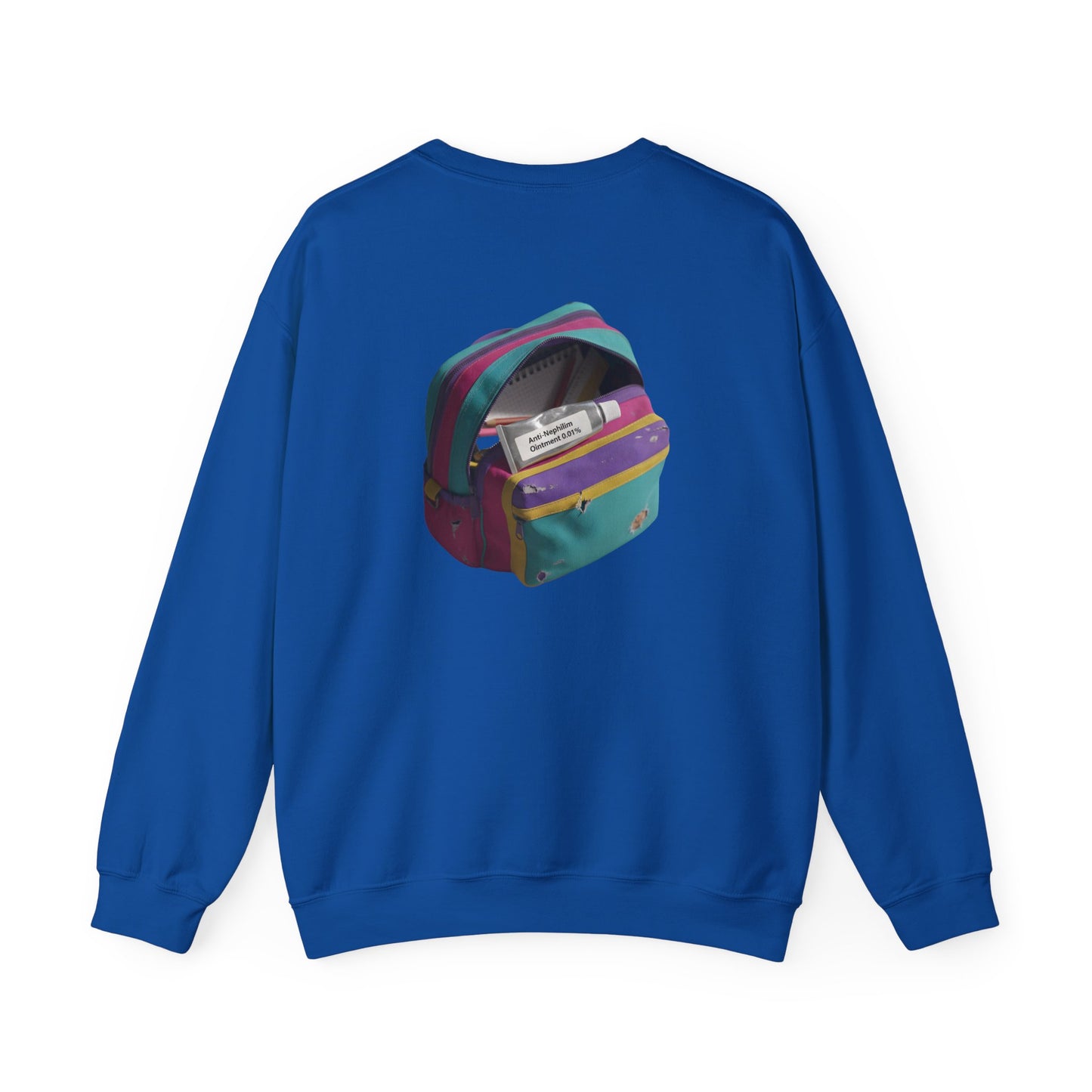 90s schoolbag anti nephilim sweatshirt (unisex), Kirk Ave. Apparel