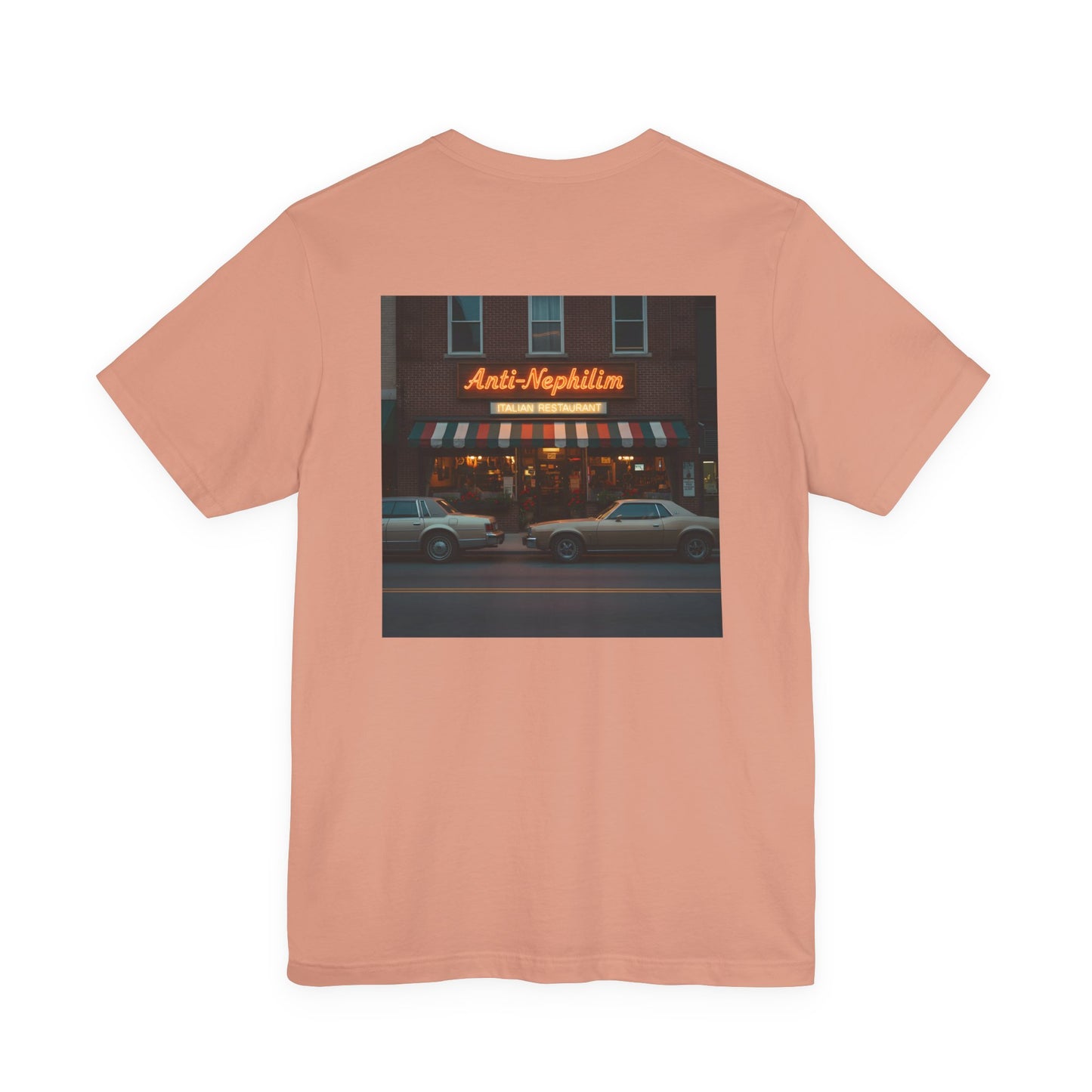 Retro neon NYC Italian anti nephilim t shirt (unisex), Kirk Ave. Apparel