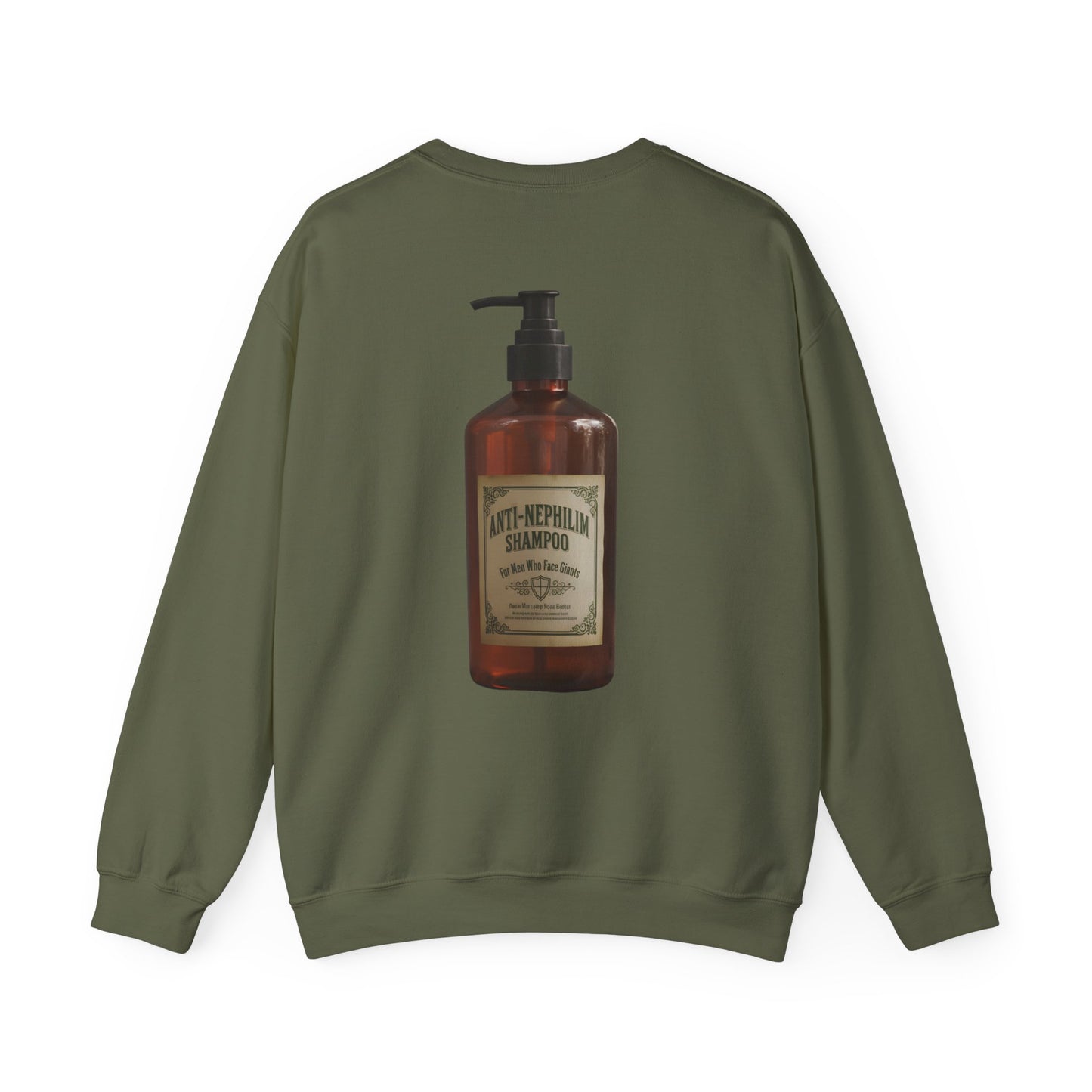 Anti nephilim shampoo sweatshirt (unisex), Kirk Ave. Apparel
