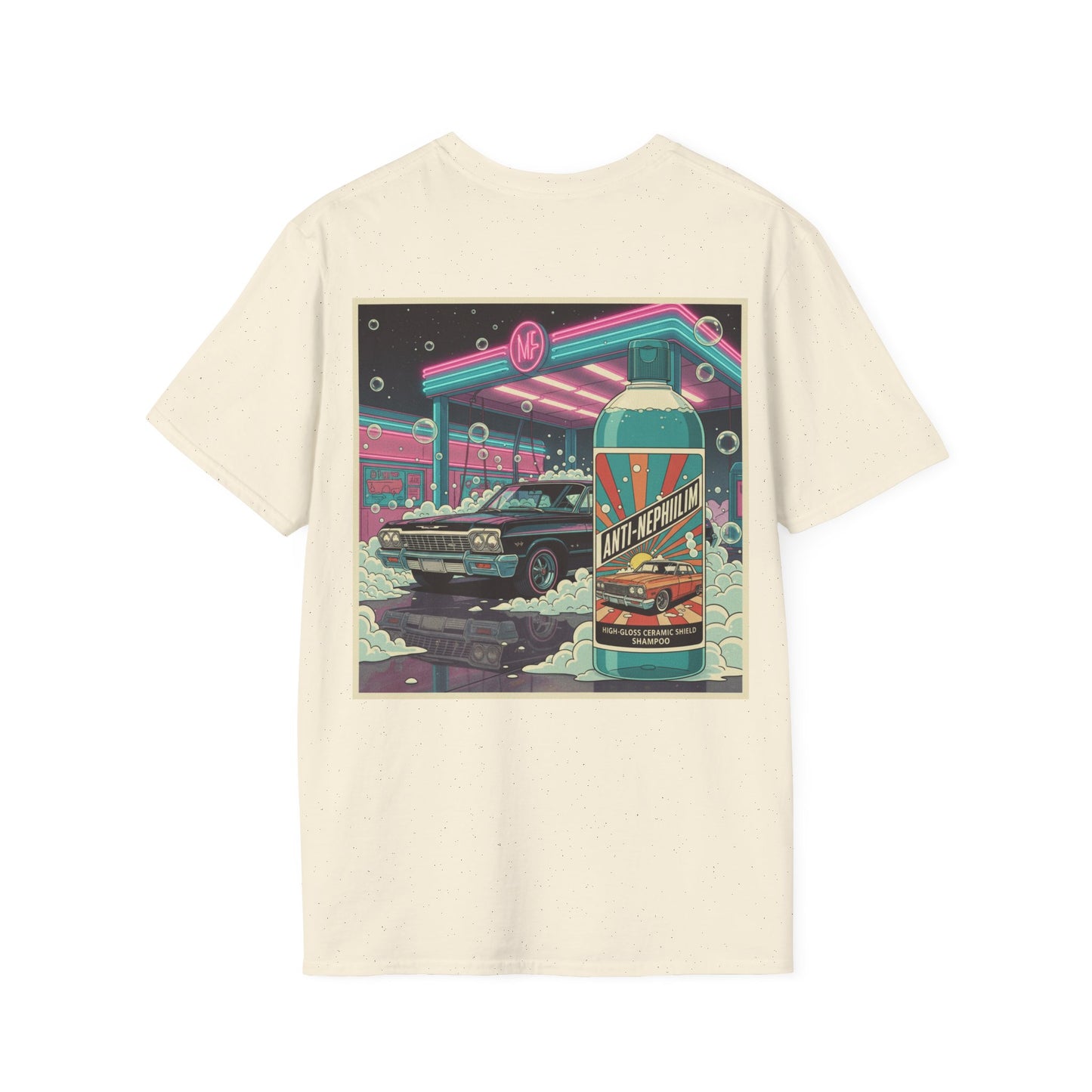 Retro neon car wash t shirt - Kirk Ave. Apparel