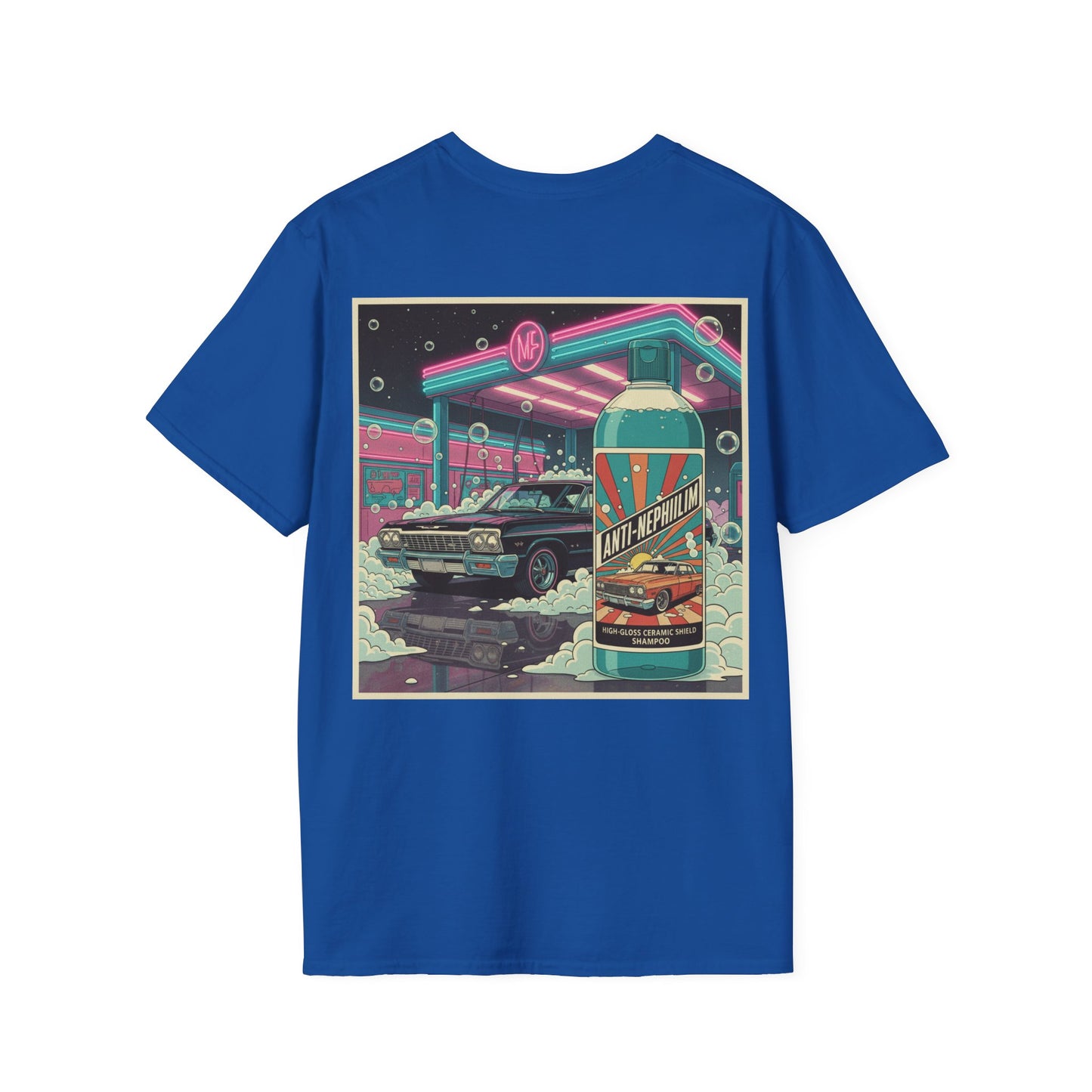 Retro neon car wash t shirt - Kirk Ave. Apparel