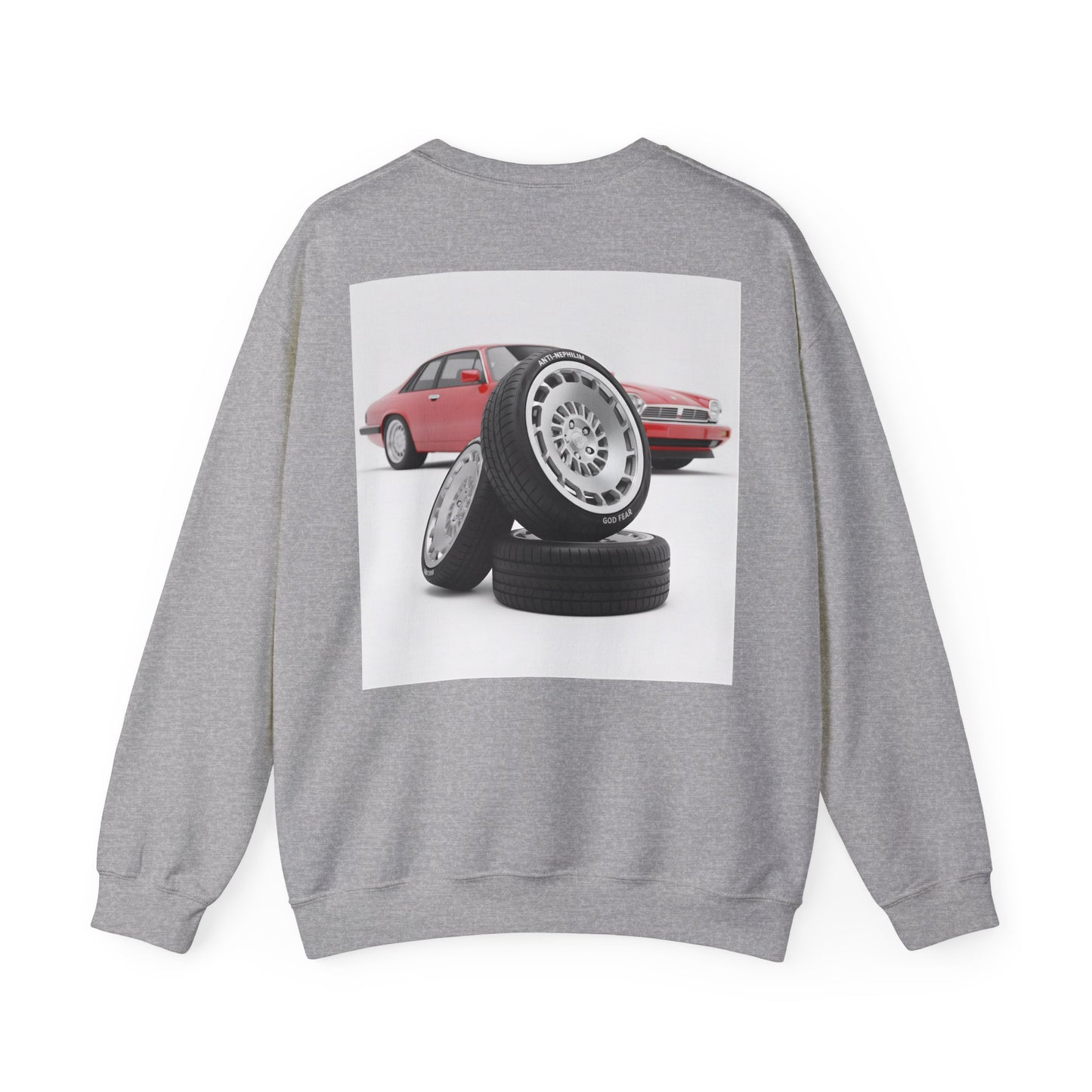 Retro sports car anti nephilim sweatshirt (unisex), Kirk Ave. Apparel
