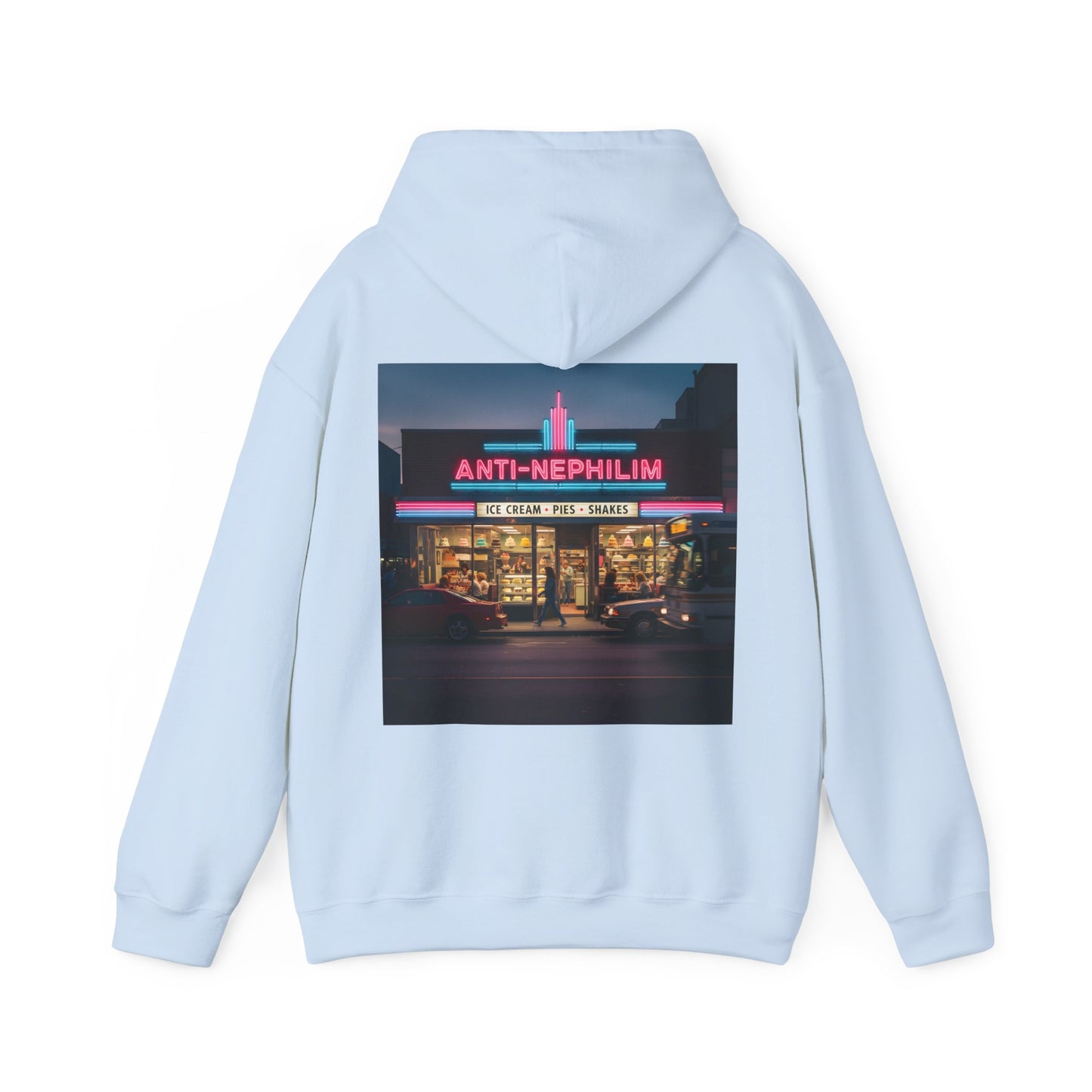 Retro dessert diner anti nephilim hoodie (unisex), Kirk Ave. Apparel