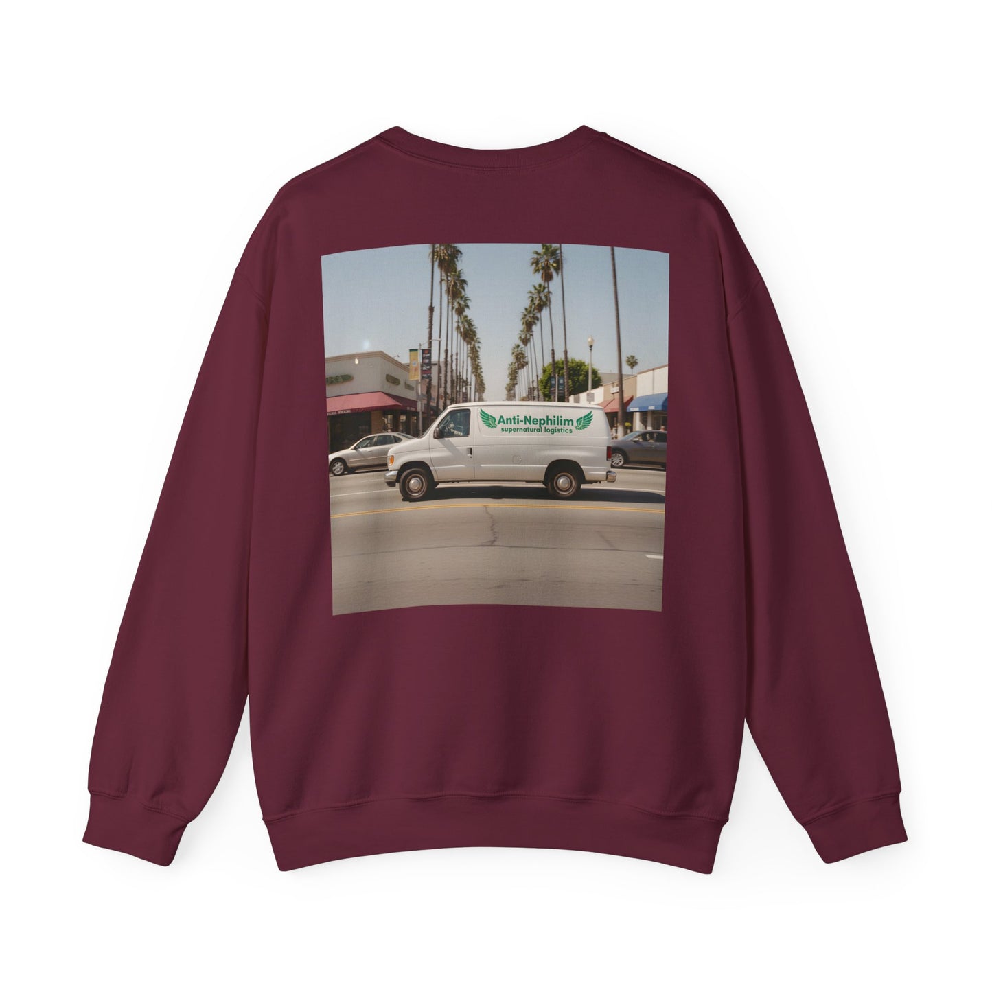 90s California Van anti-nephilim sweatshirt (unisex), Kirk Ave. Apparel