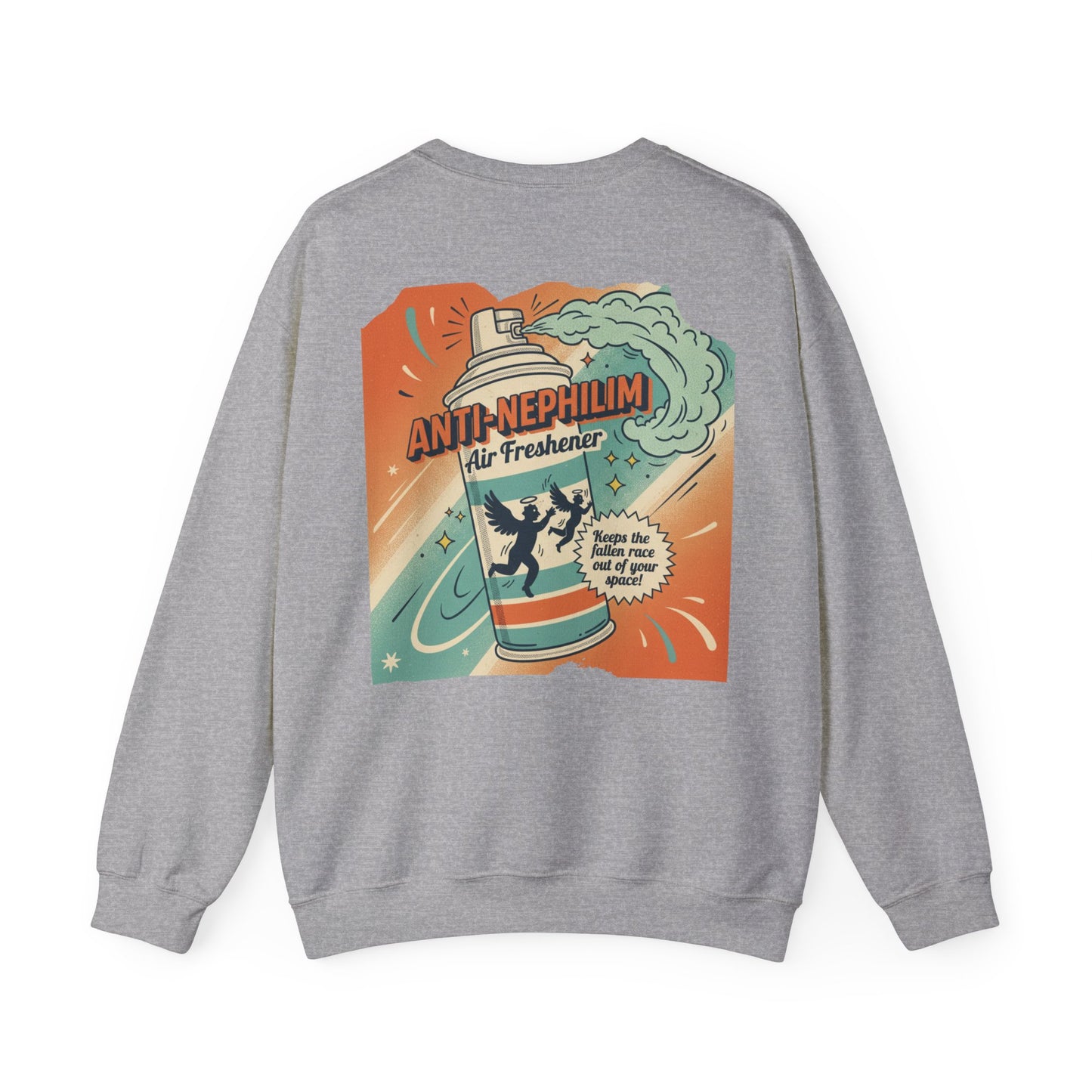 Retro anti nephilim air freshener sweatshirt (unisex), Kirk Ave. Apparel