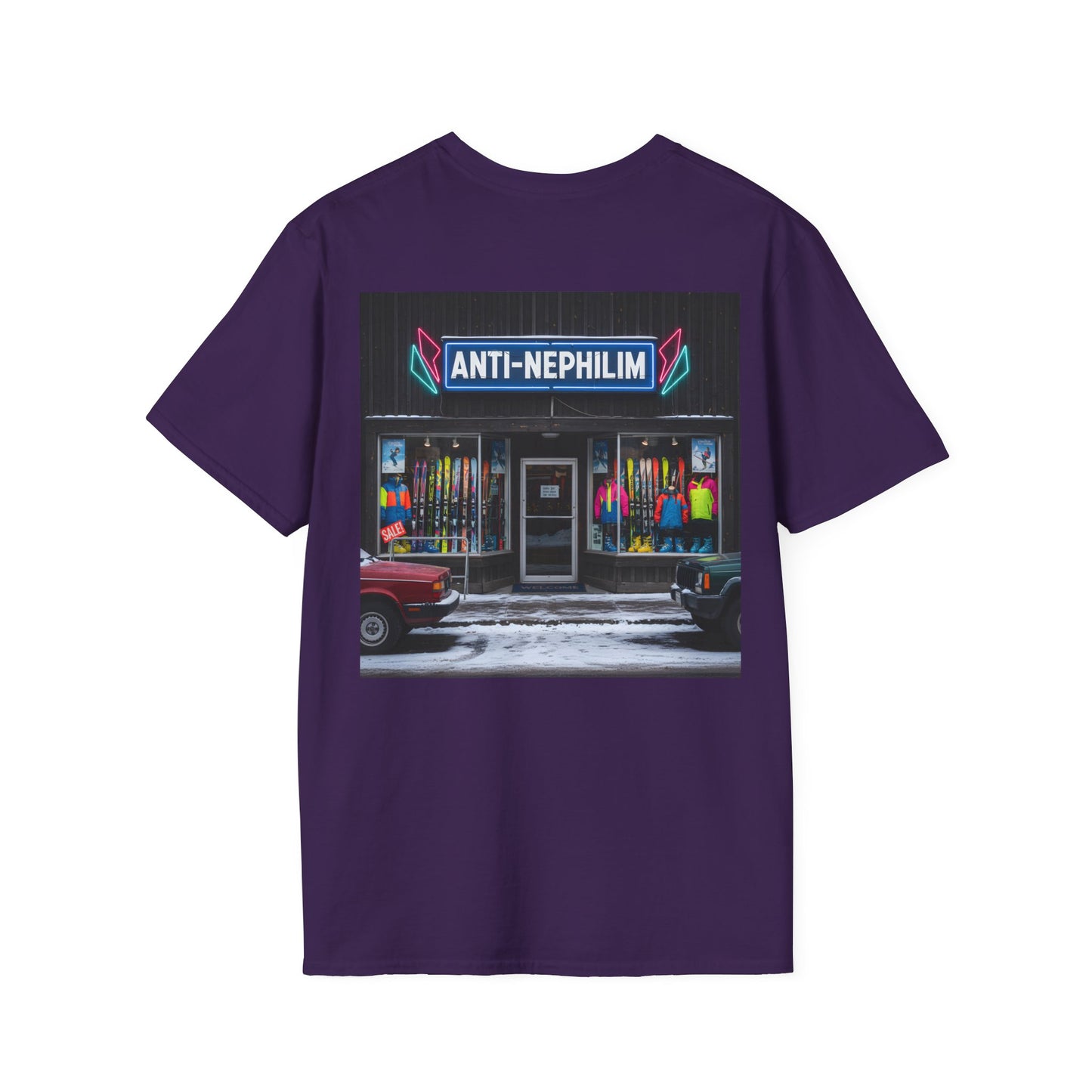 Retro ski shop anti nephilim t shirt (unisex), Kirk Ave. Apparel