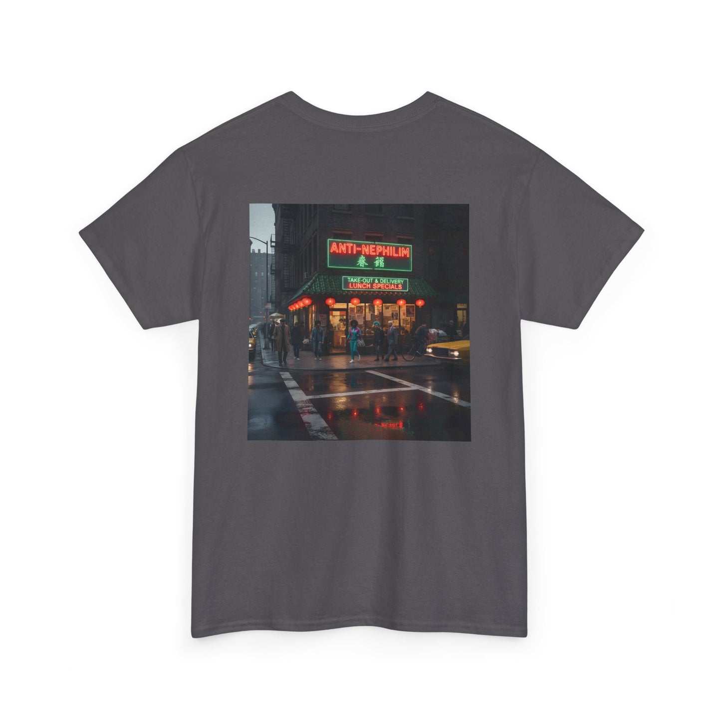 Retro neon NYC Chinese t shirt (unisex), Kirk Ave. Apparel
