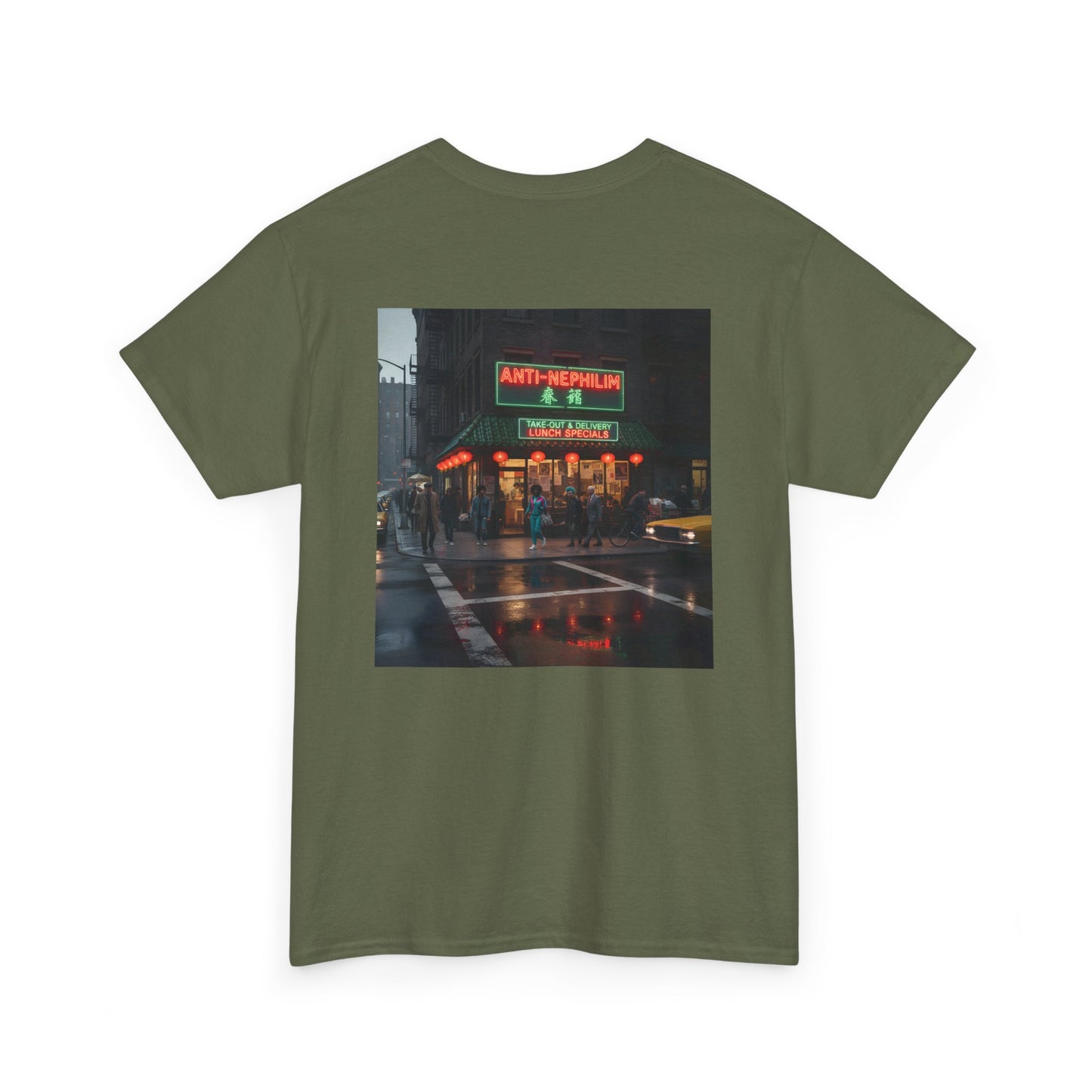Retro neon NYC Chinese t shirt (unisex), Kirk Ave. Apparel
