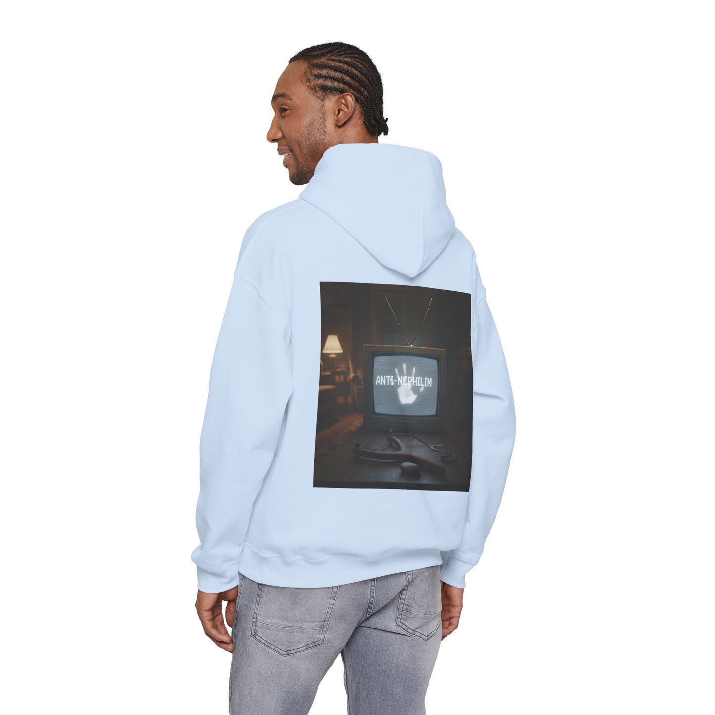 Retro TV anti nephilim hoodie (unisex), Kirk Ave. Apparel