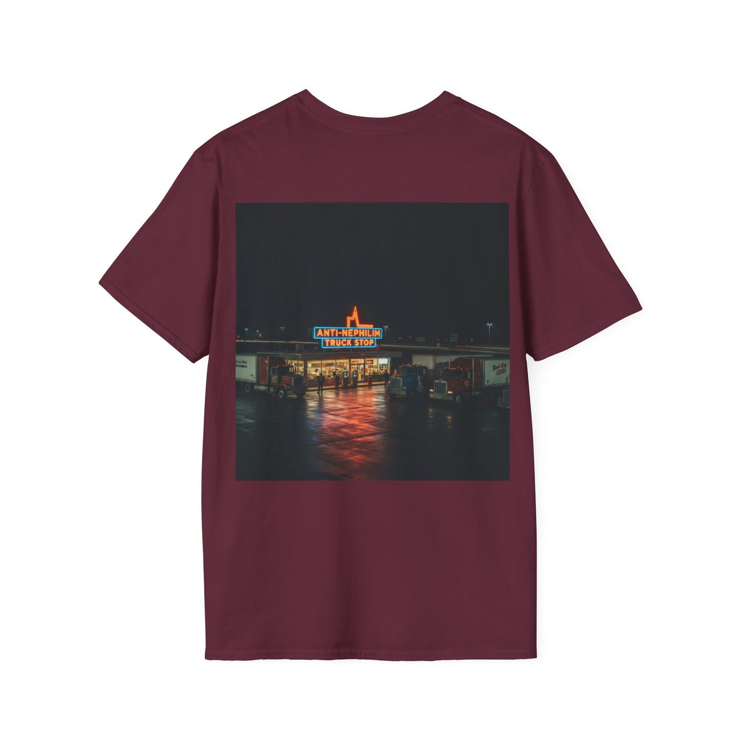 Retro truck stop anti nephilim t shirt (unisex), Kirk Ave. Apparel