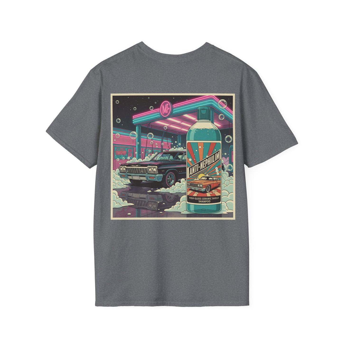 Retro neon car wash t shirt - Kirk Ave. Apparel