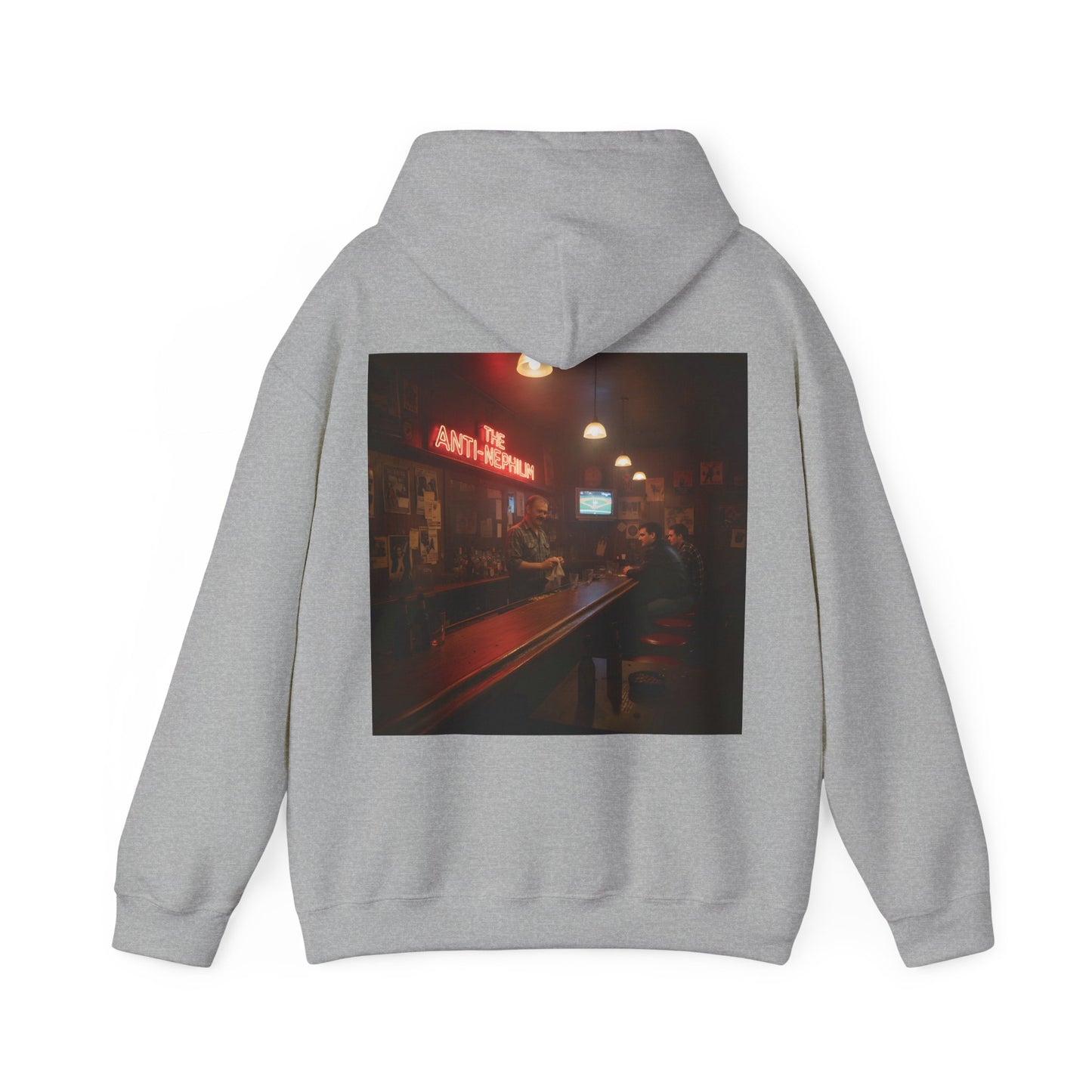 Retro neon dive bar anti nephilim hoodie (unisex), Kirk Ave. Apparel