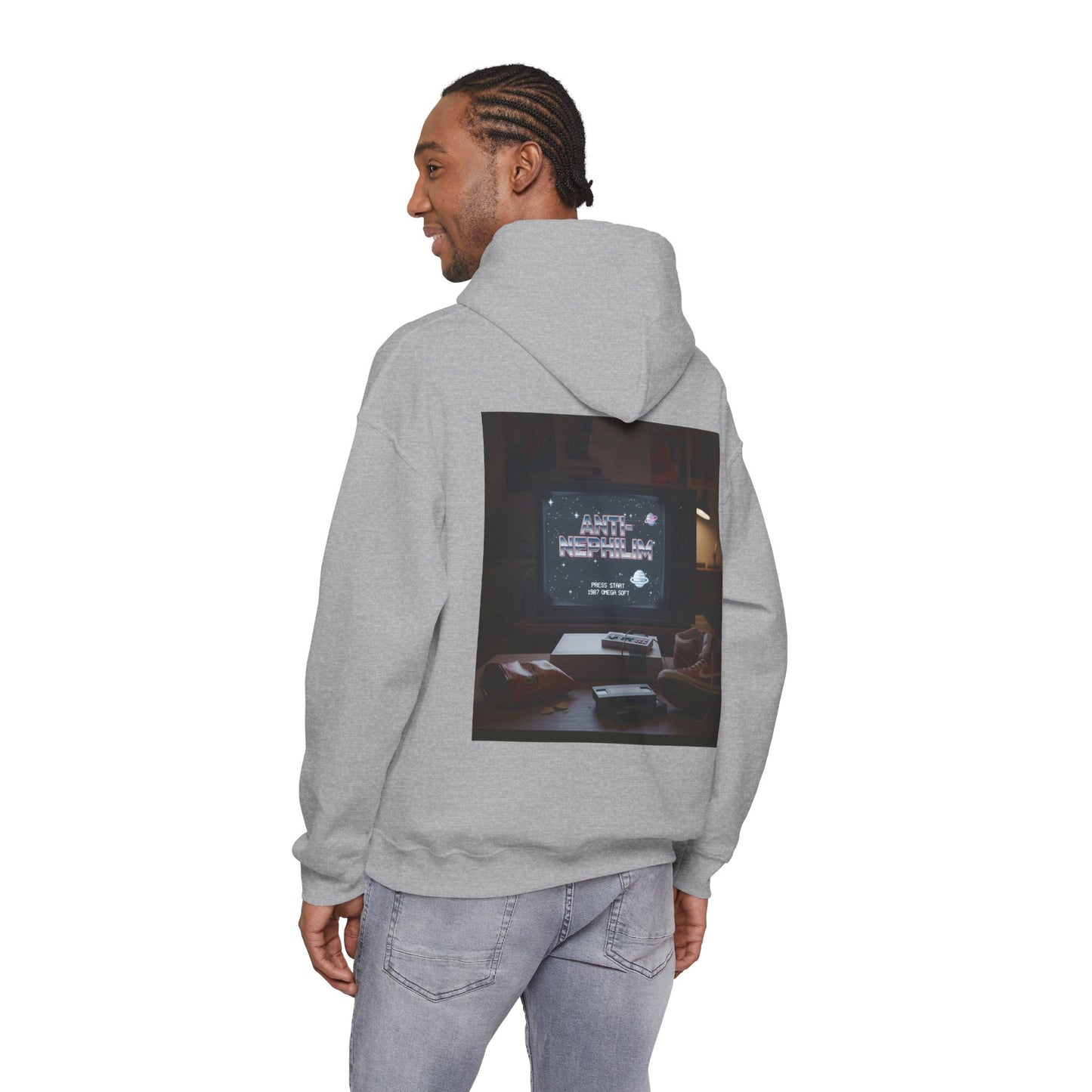 Retro gamer anti-nephilim hoodie (unisex), Kirk Ave. Apparel