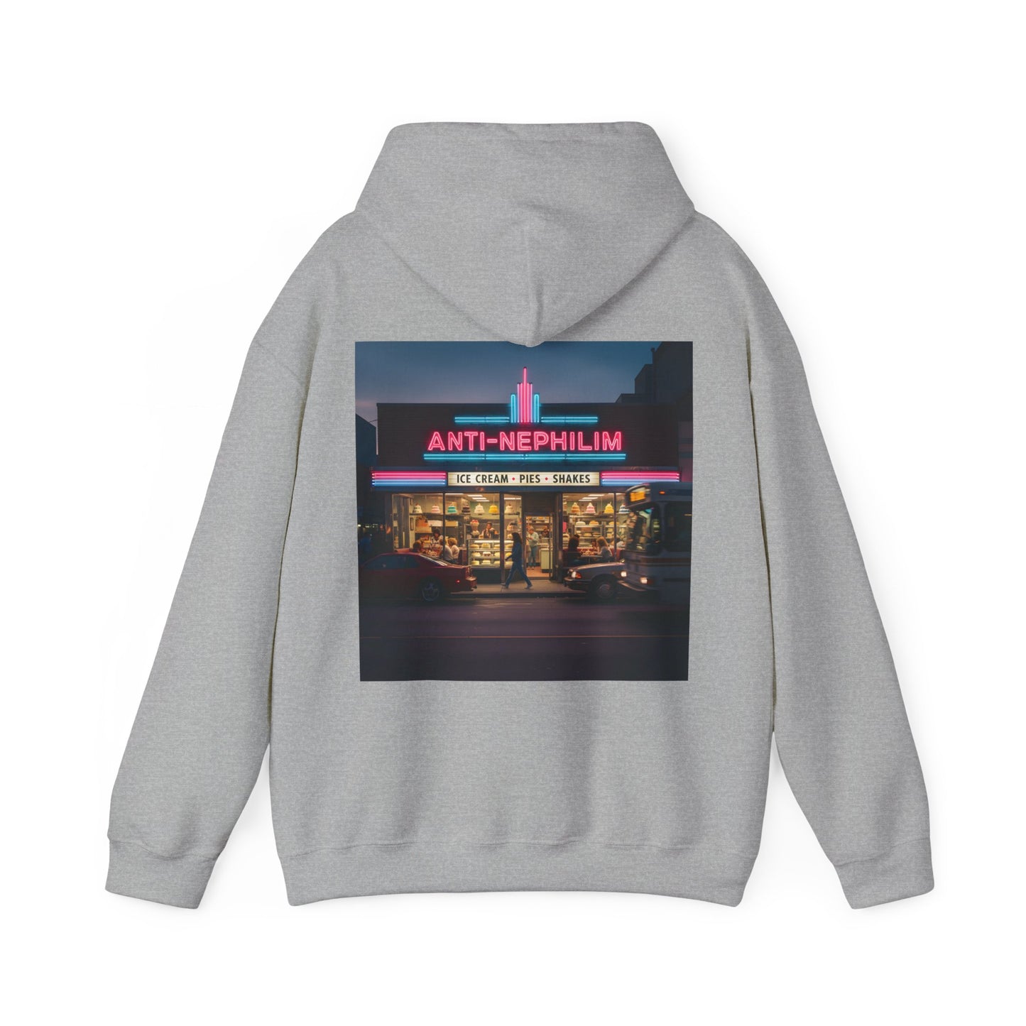 Retro dessert diner anti nephilim hoodie (unisex), Kirk Ave. Apparel