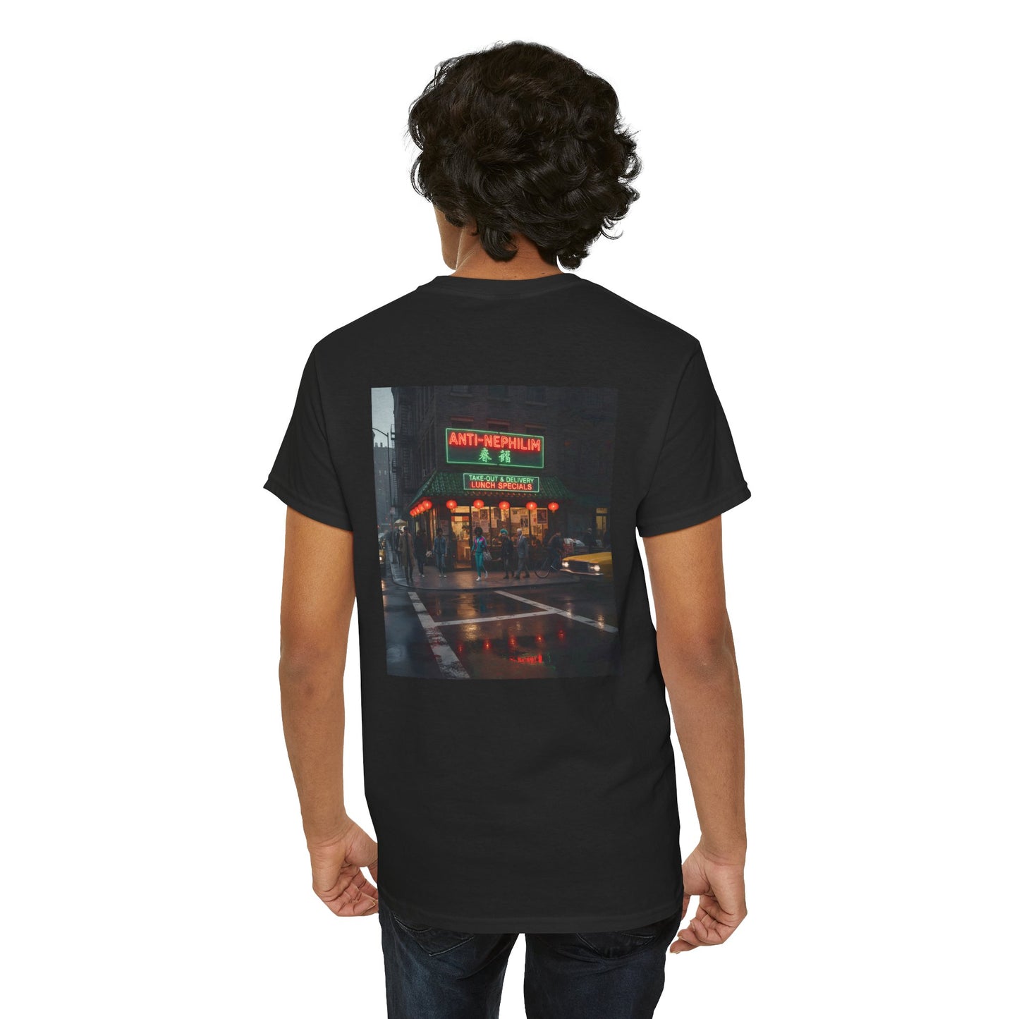 Retro neon NYC Chinese t shirt (unisex), Kirk Ave. Apparel