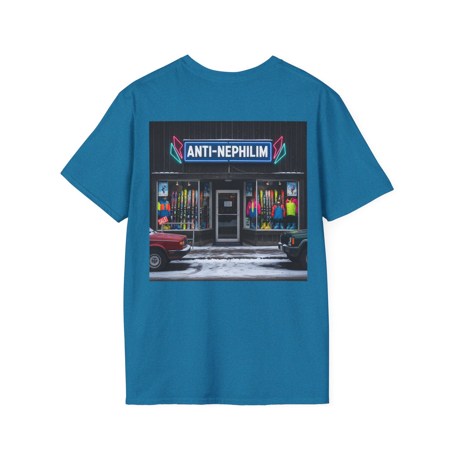 Retro ski shop anti nephilim t shirt (unisex), Kirk Ave. Apparel