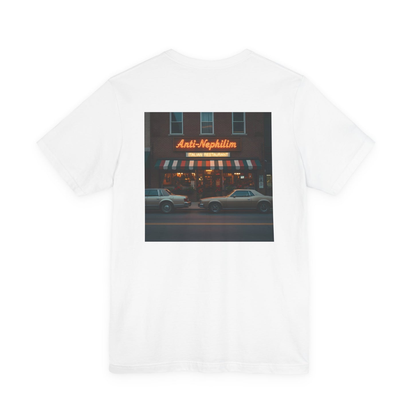Retro neon NYC Italian anti nephilim t shirt (unisex), Kirk Ave. Apparel