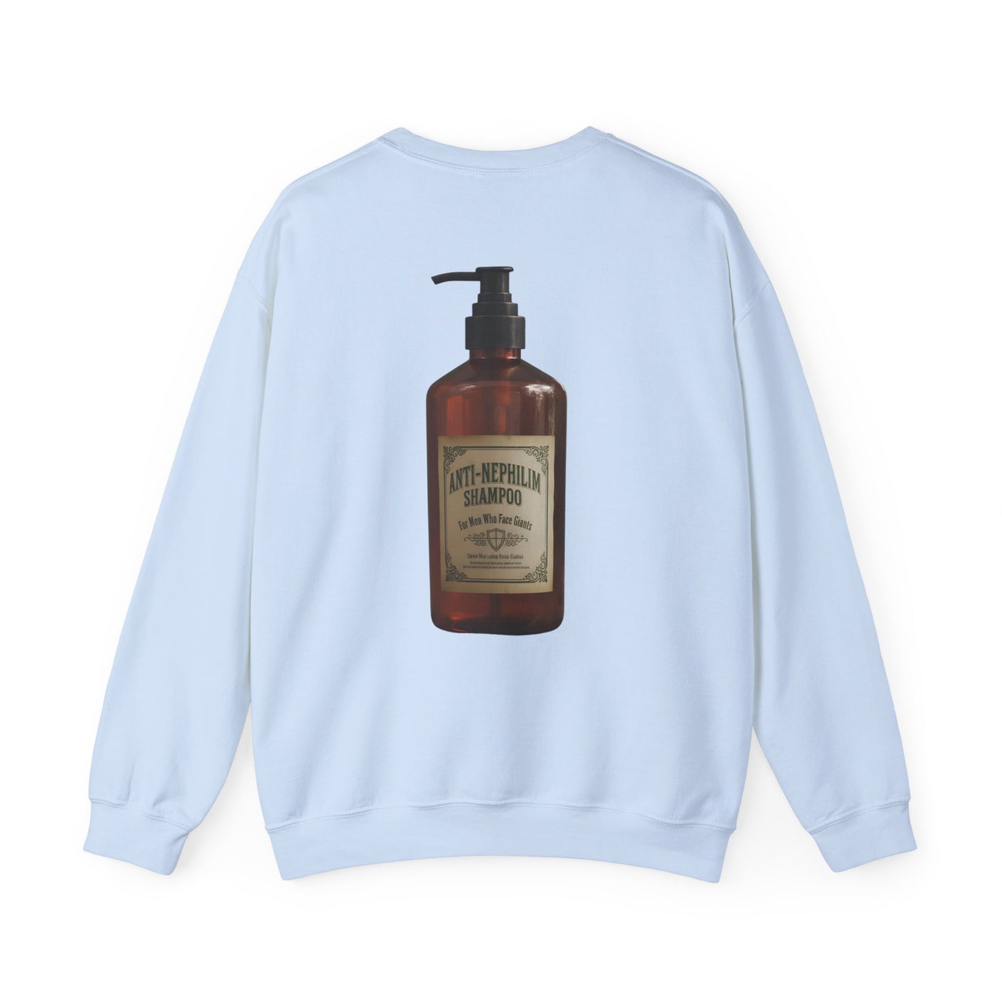 Anti nephilim shampoo sweatshirt (unisex), Kirk Ave. Apparel