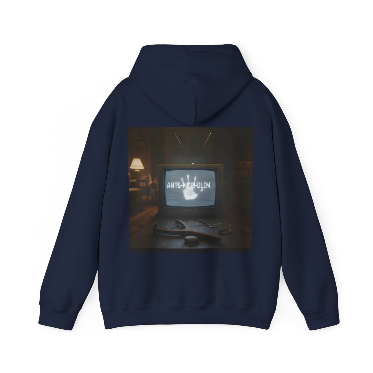 Retro TV anti nephilim hoodie (unisex), Kirk Ave. Apparel