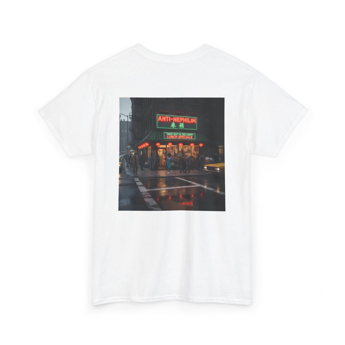 Retro neon NYC Chinese t shirt (unisex), Kirk Ave. Apparel