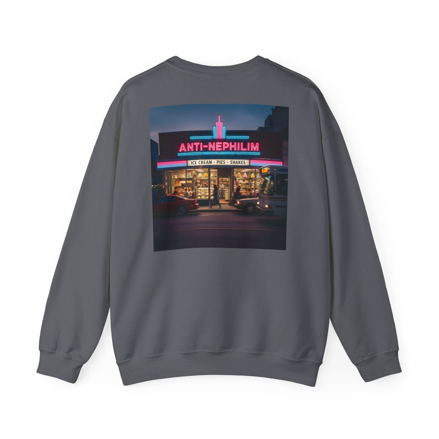 Retro dessert diner anti nephilim sweatshirt (unisex), Kirk Ave. Apparel