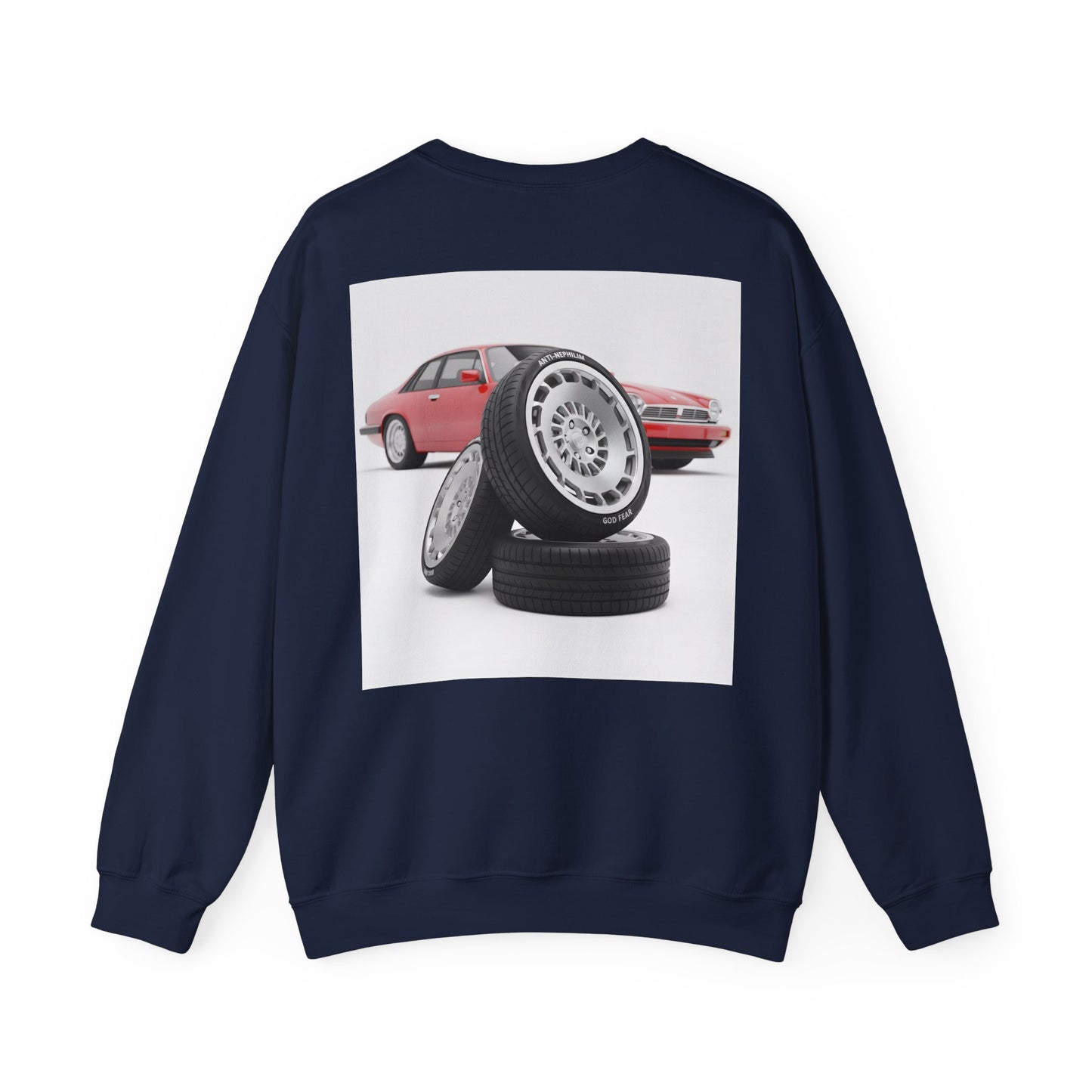 Retro sports car anti nephilim sweatshirt (unisex), Kirk Ave. Apparel