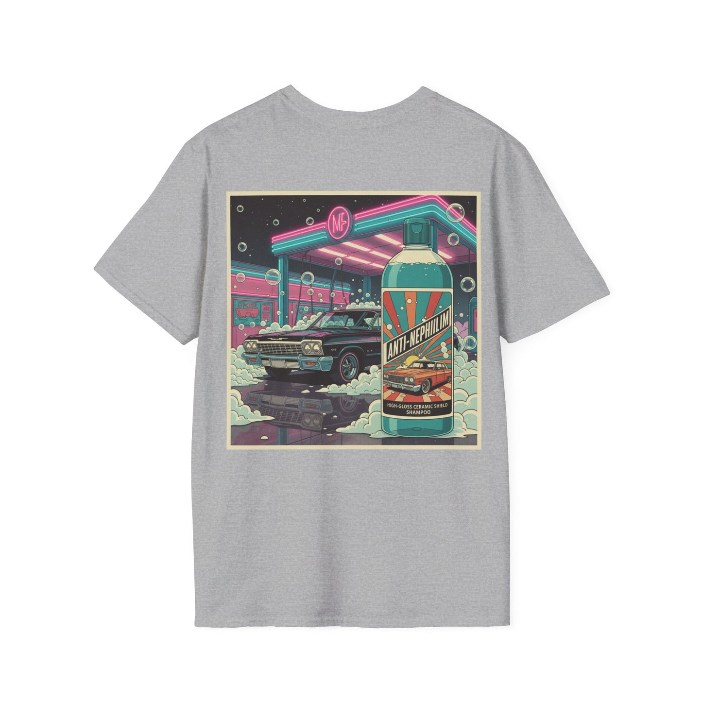 Retro neon car wash t shirt - Kirk Ave. Apparel