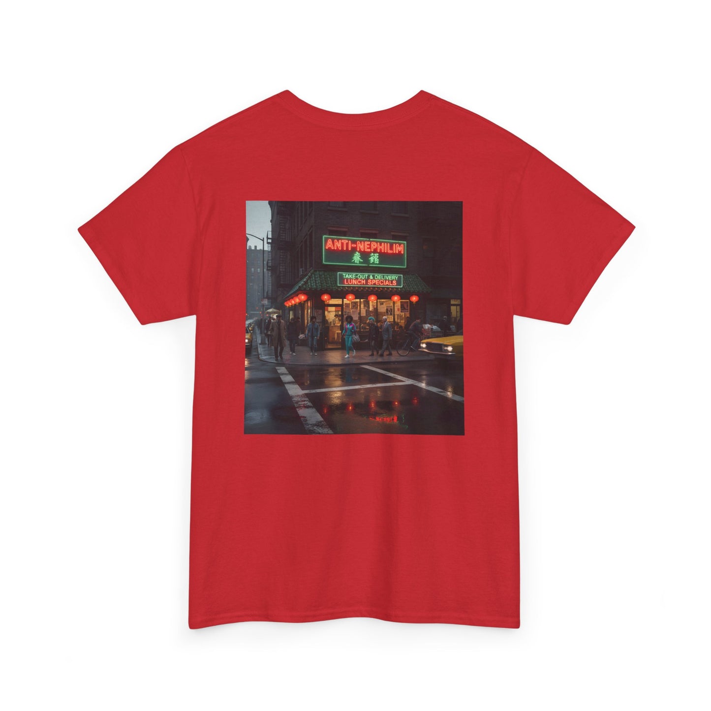 Retro neon NYC Chinese t shirt (unisex), Kirk Ave. Apparel