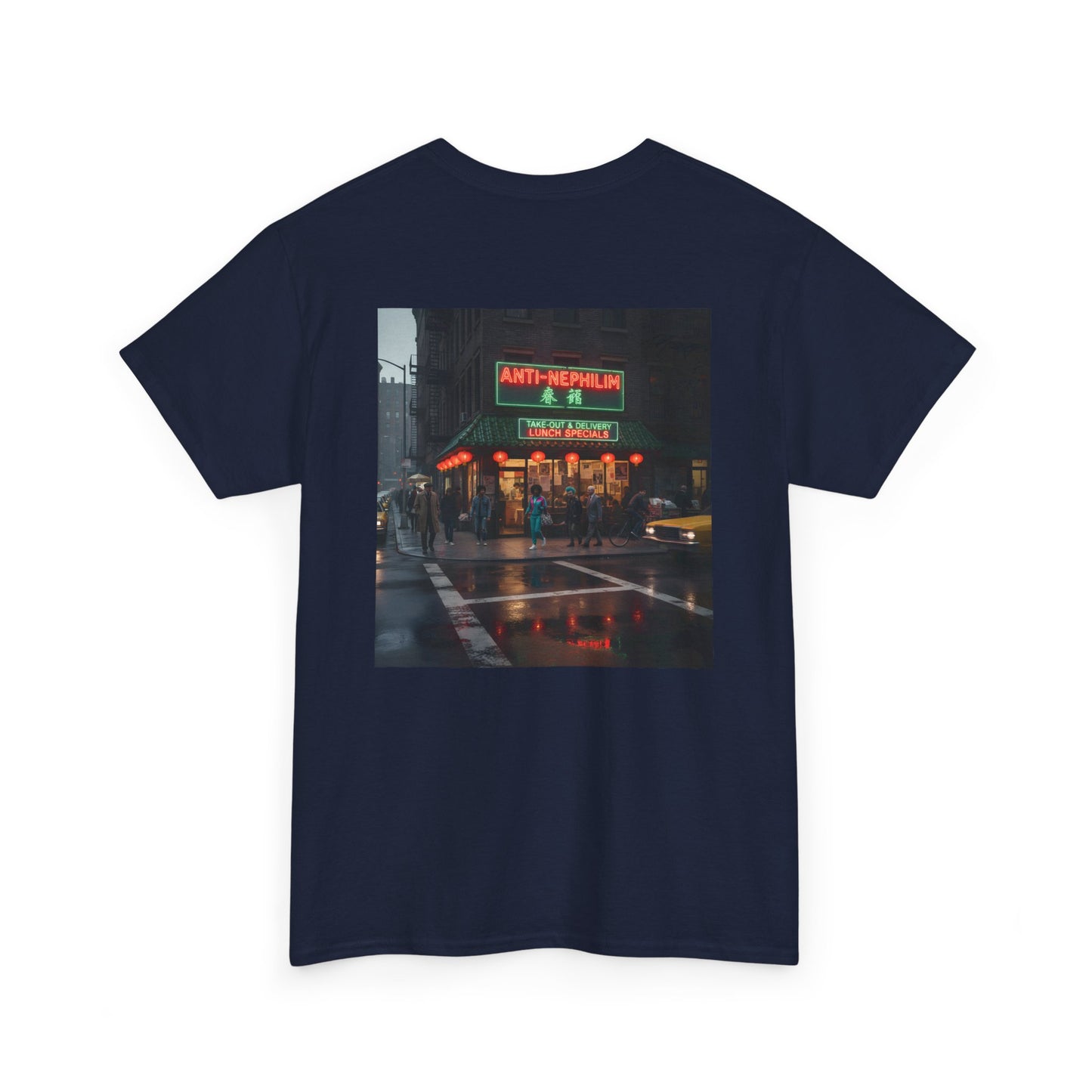 Retro neon NYC Chinese t shirt (unisex), Kirk Ave. Apparel