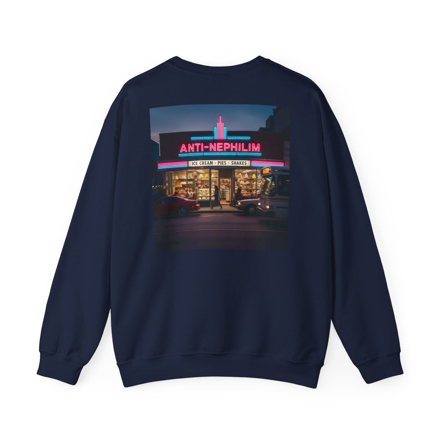 Retro dessert diner anti nephilim sweatshirt (unisex), Kirk Ave. Apparel