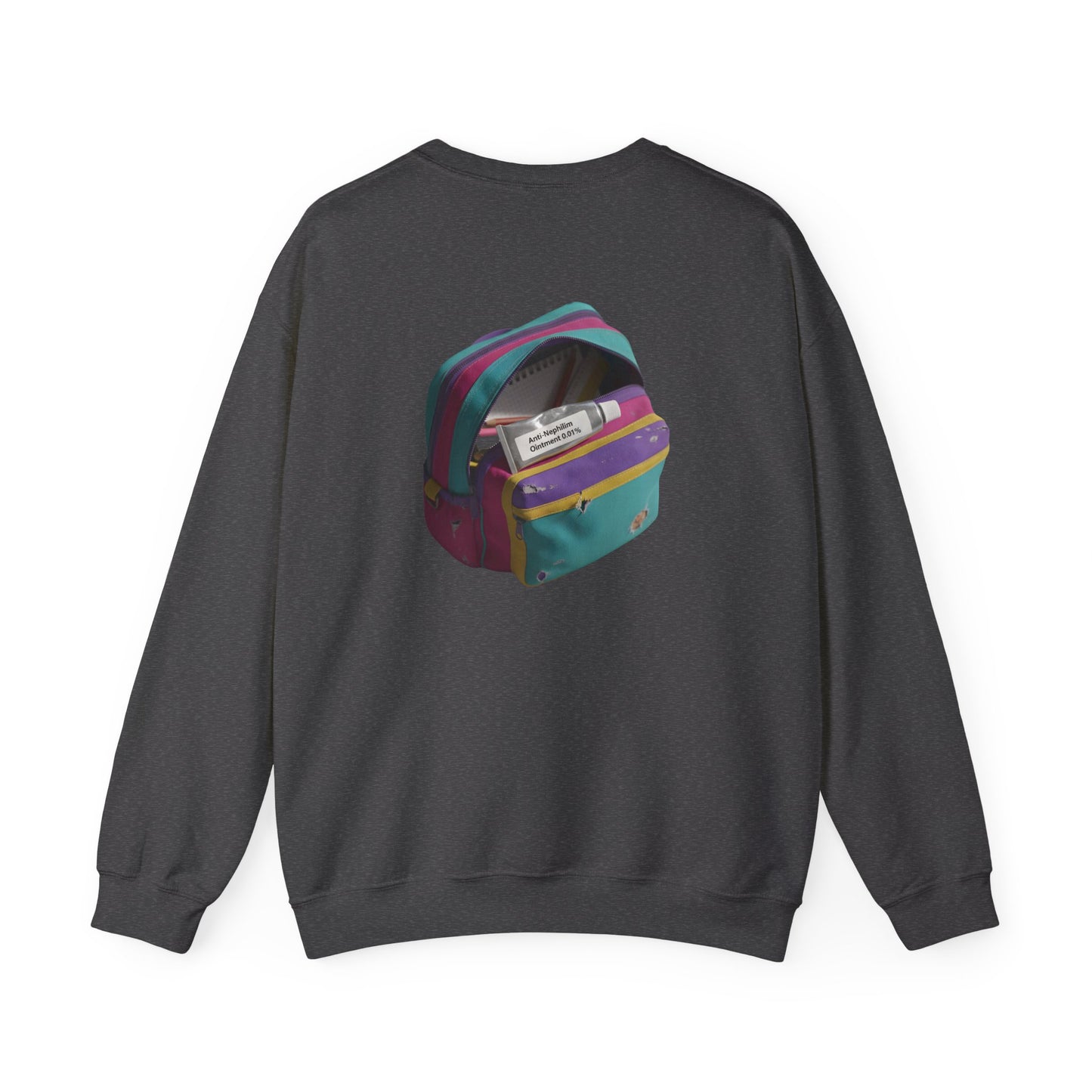 90s schoolbag anti nephilim sweatshirt (unisex), Kirk Ave. Apparel