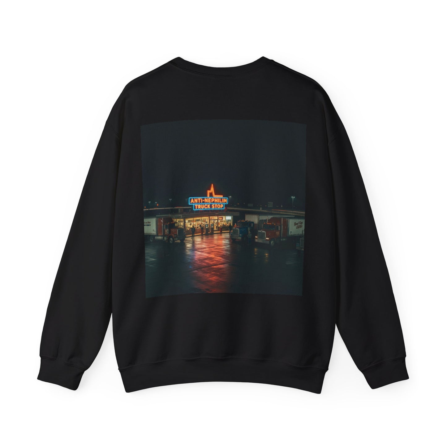 Retro truck stop anti nephilim sweatshirt (unisex), Kirk Ave. Apparel