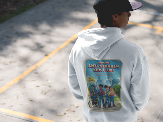 Retro anti nephilim kids club hoodie (unisex), Kirk Ave. Apparel